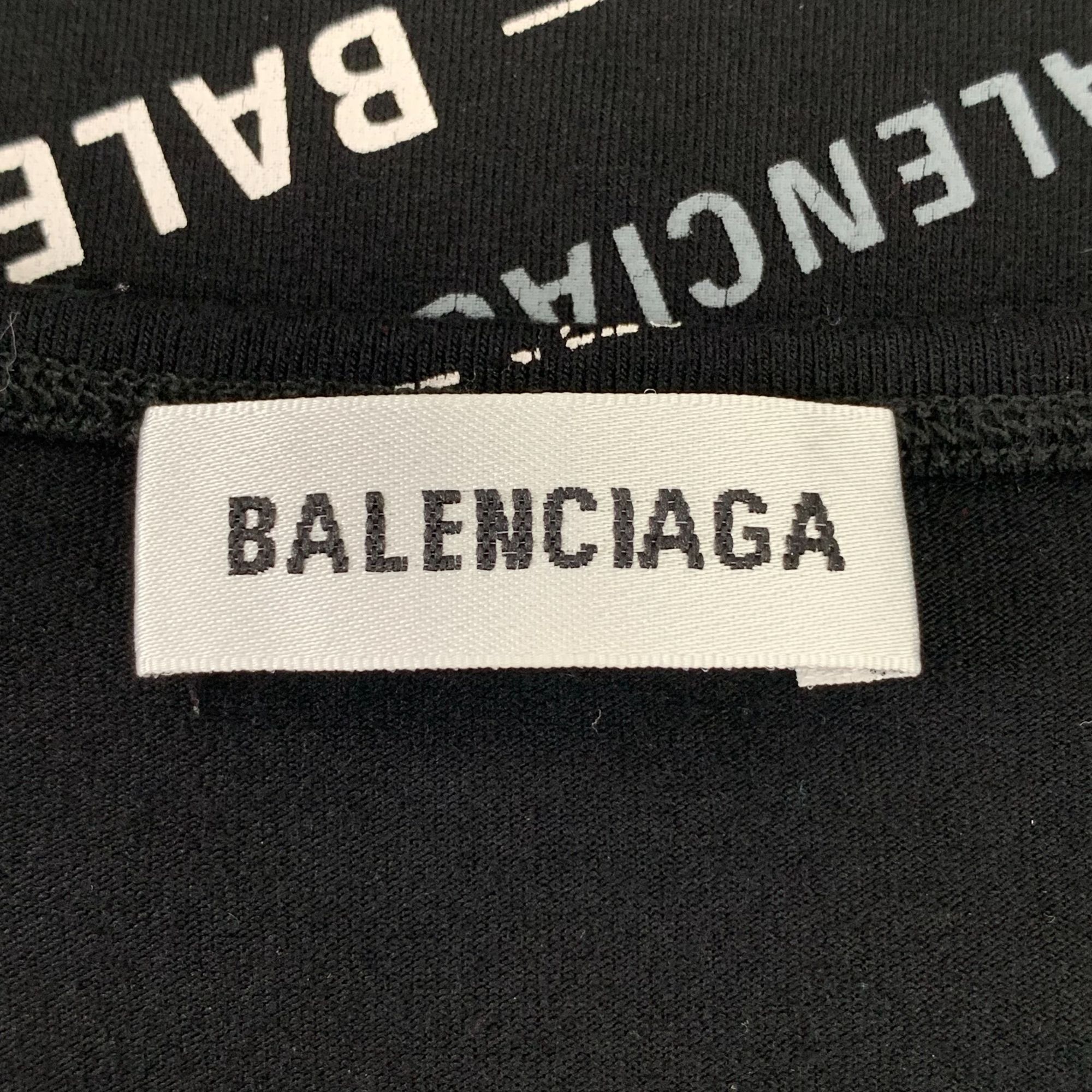 Balenciaga Balenciaga Black All-Over Logo Long-Sleeve Shirt XS Size XS / US 0-2 / IT 36-38 - 7 Thumbnail