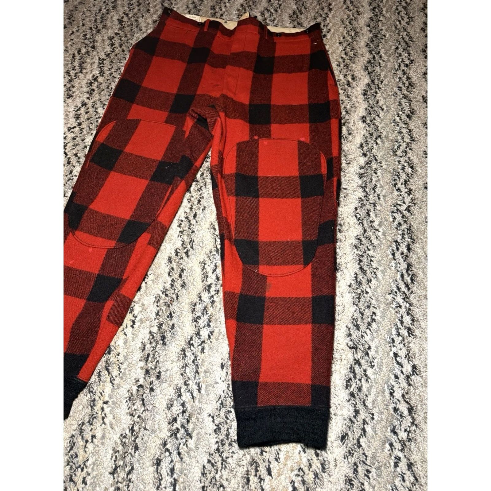 Vintage VINTAGE 1960s LL Bean Hunting Pants Red Black Plaid Wool Buffalo Mens Size 38 X 32 Size US 38 / EU 54 - 4 Thumbnail