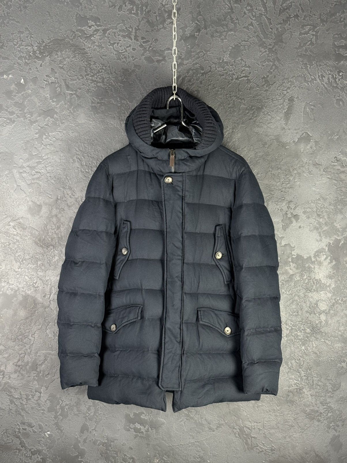 Herno HERNO Norfolk Men's Down Jacket Navy Blue Size 50 Size US M / EU 48-50 / 2 - 5 Thumbnail