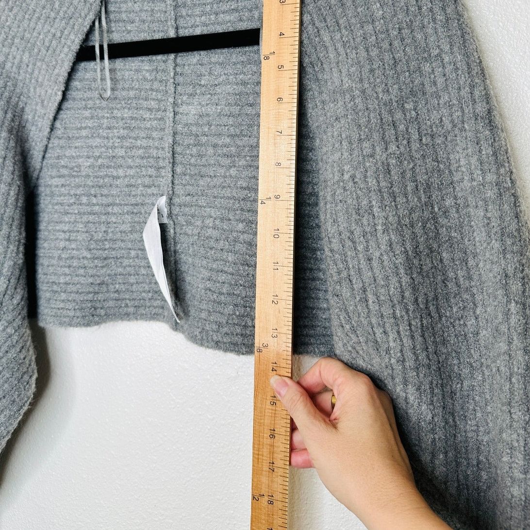 Zara ZARA Heather Gray Ribbed Knit Long Sleeve Bolero Shrug M Size M / US 6-8 / IT 42-44 - 9 Thumbnail