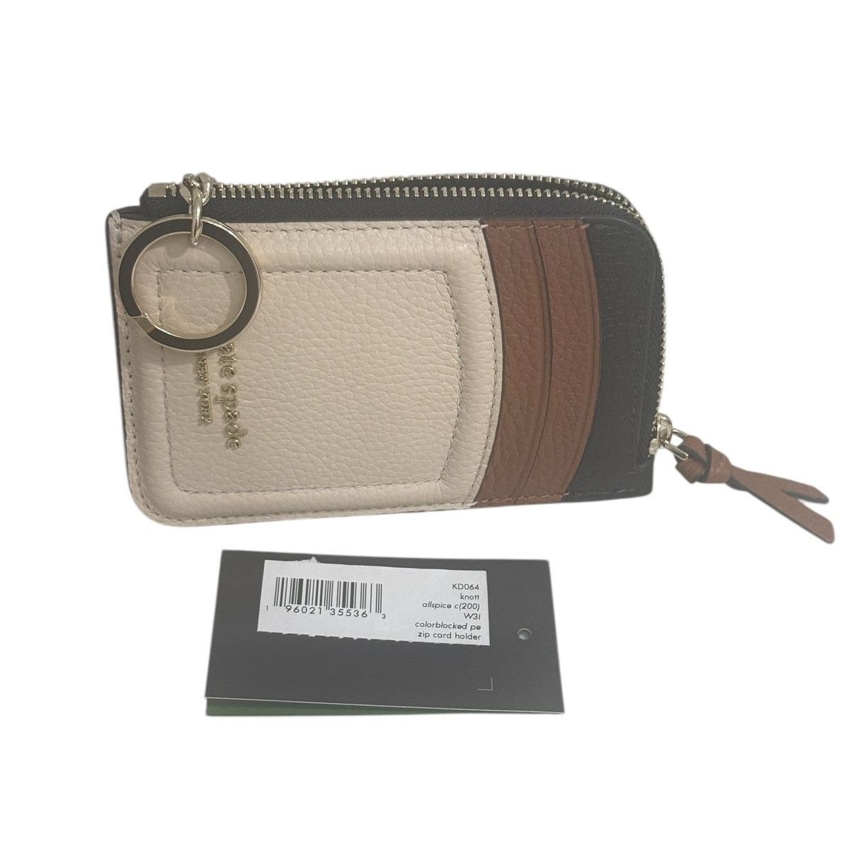 Kate Spade Kate Spade New York Knott Pebbled Leather Zip Card Holder Size ONE SIZE - 4 Thumbnail