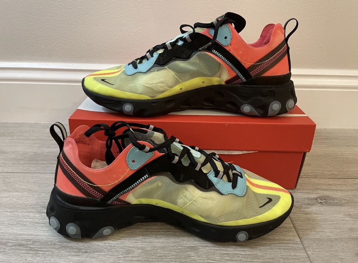 Nike Nike React Element 87 Hyper Fusion Green Pink Black Sz 12 Size US 12 / EU 45 - 2 Thumbnail