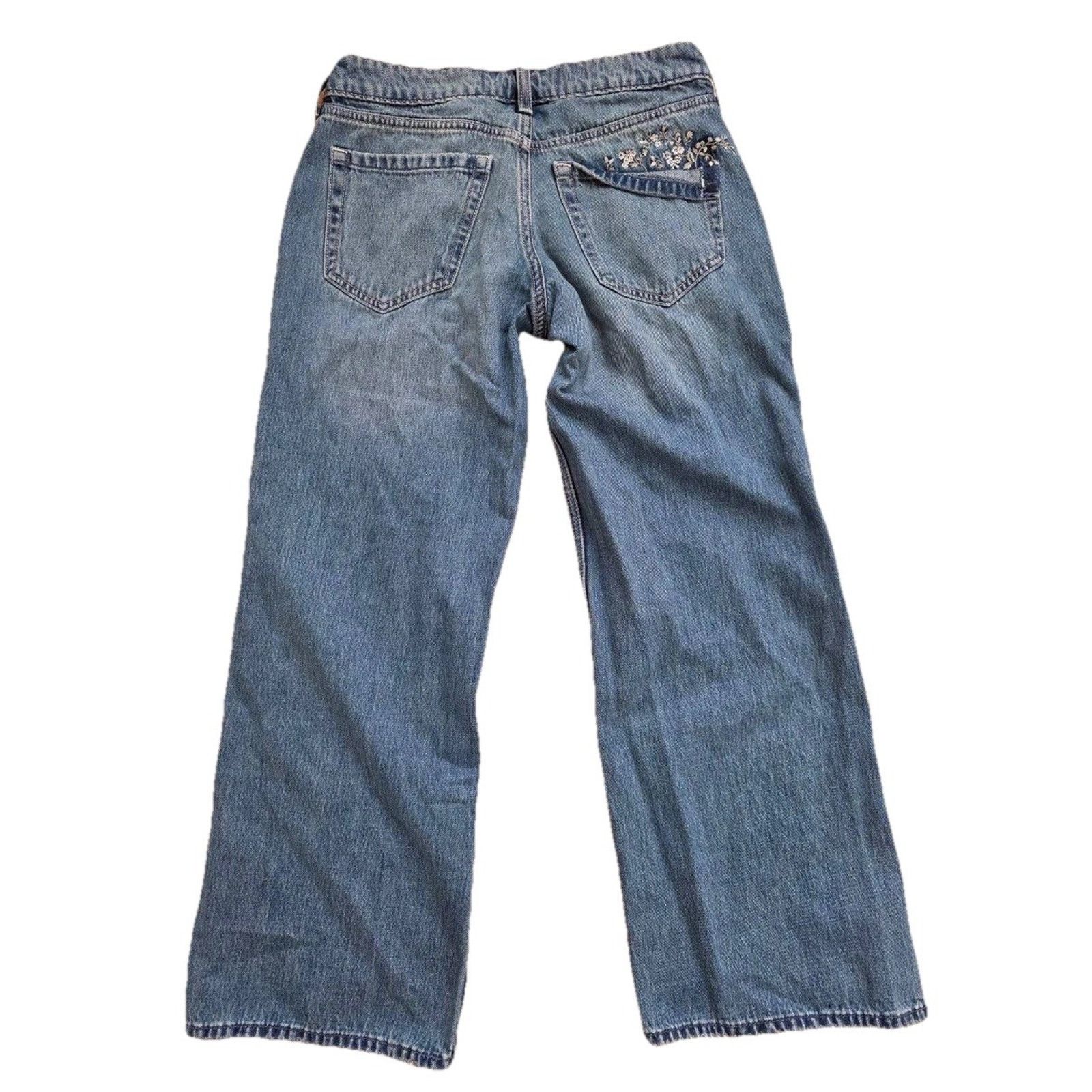 Hollister Hollister Wash Stretch Denim Wide leg Jean 25 W A001279 Size 25" / US 0 / IT 36 - 7 Thumbnail