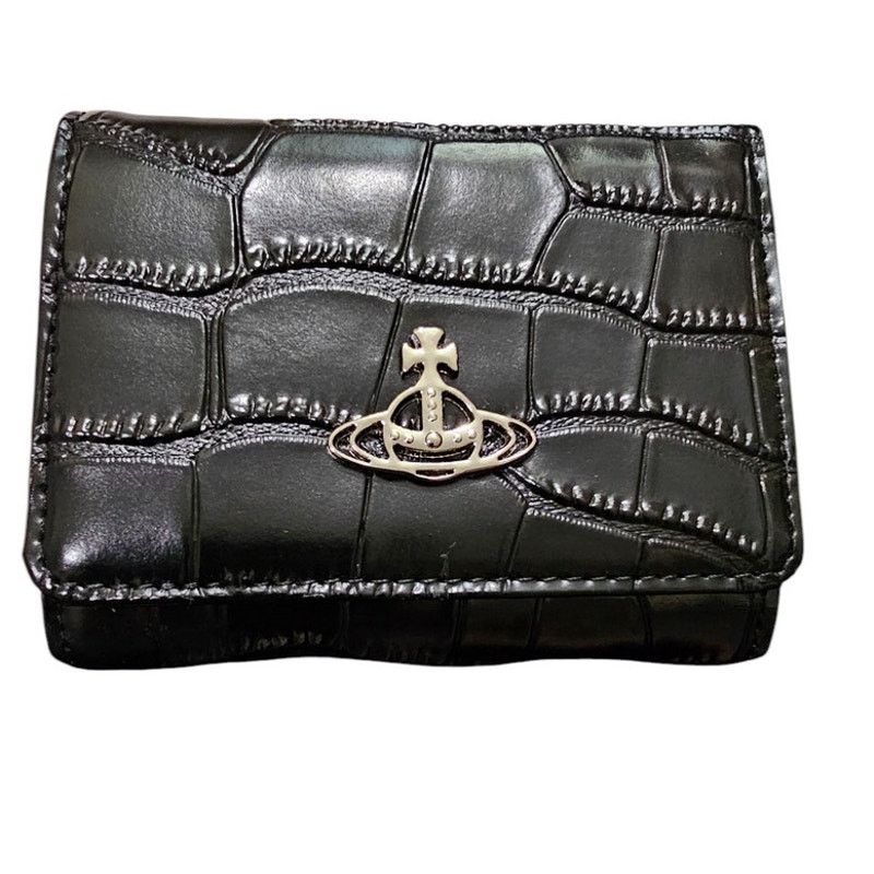 Vivienne Westwood Vivienne Westwood Small Frame Wallet Croc Embossed Size ONE SIZE - 1 Thumbnail
