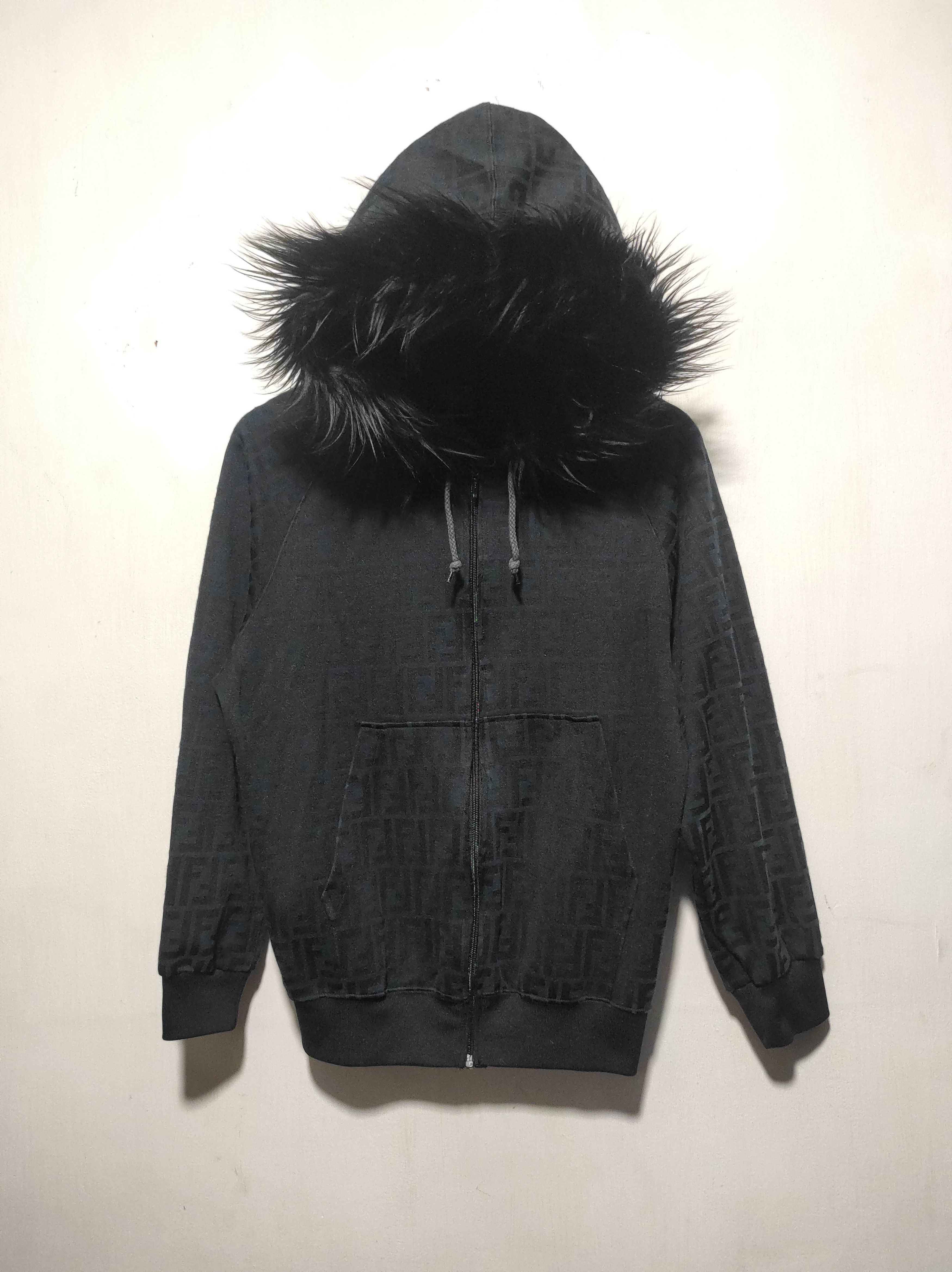 Japanese Brand Black Monogram zip fur hoodie ifsix LGB style Size US M / EU 48-50 / 2 - 2 Thumbnail