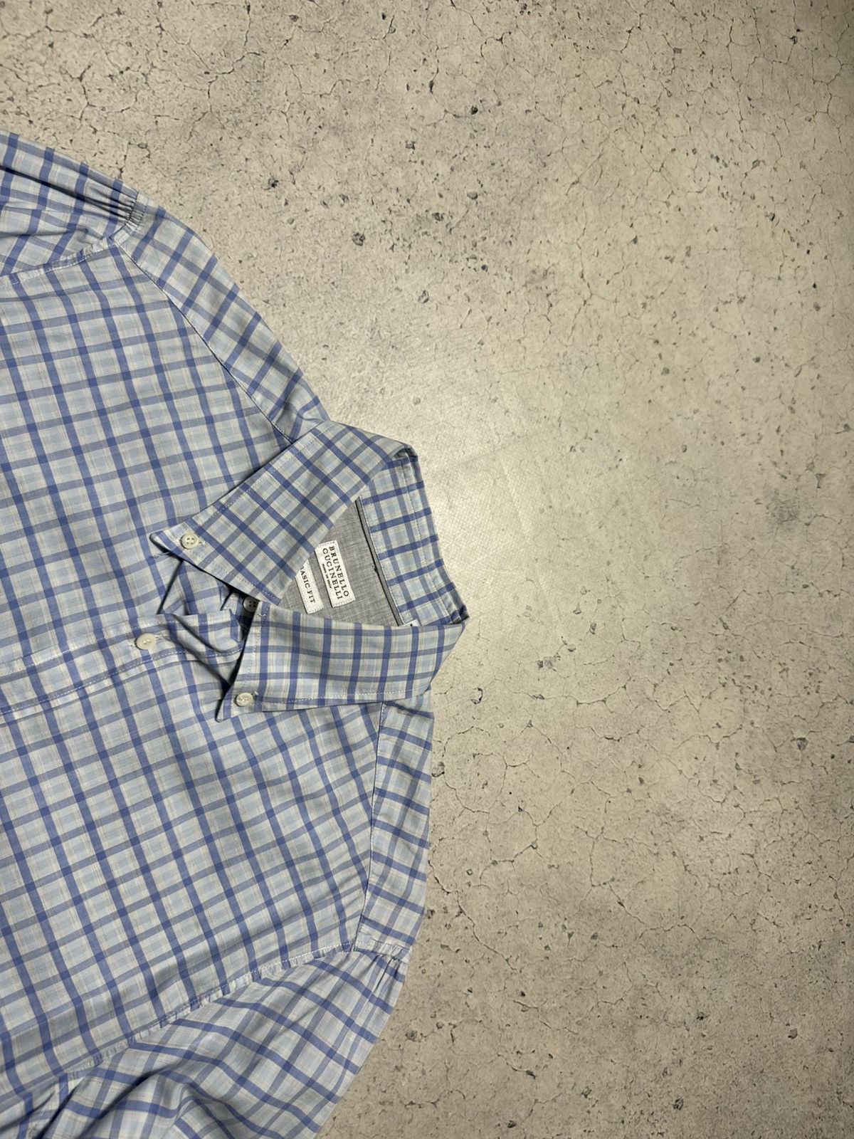 Brunello Cucinelli Brunello Cucinelli Check Button Up Luxury Shirt Size M Size US M / EU 48-50 / 2 - 5 Thumbnail