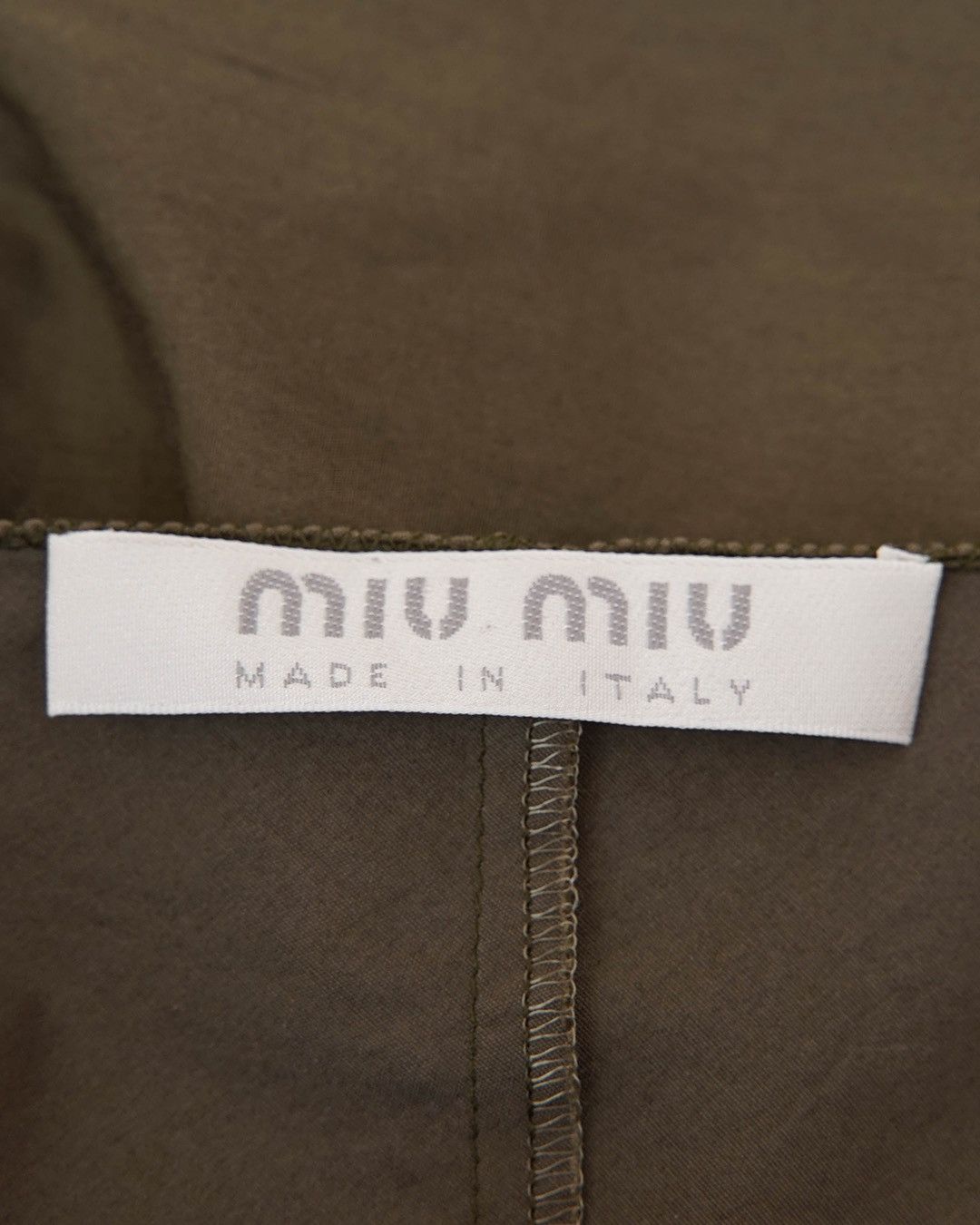Miu Miu Miu Miu S/S1999 Ruffle Edge Dress in Olive Green Size S / US 4 / IT 40 - 10 Thumbnail