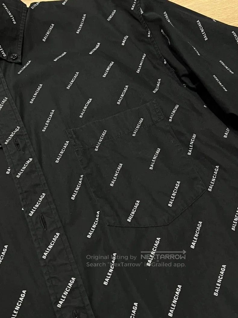 Balenciaga Balenciaga Logo Print Short Sleeve Shirt. Size US XS / EU 42 / 0 - 3 Thumbnail