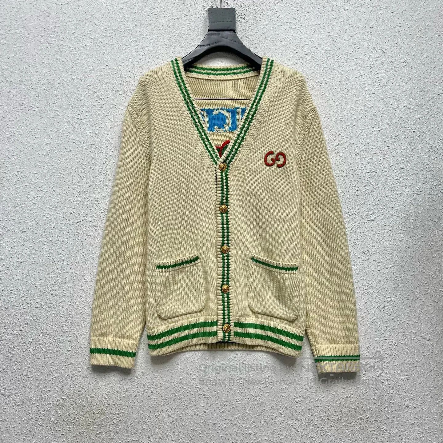 Gucci Guicci Pineapple Embroidered Knit Cardigan Jacket Size S / US 4 / IT 40 - 1 Thumbnail