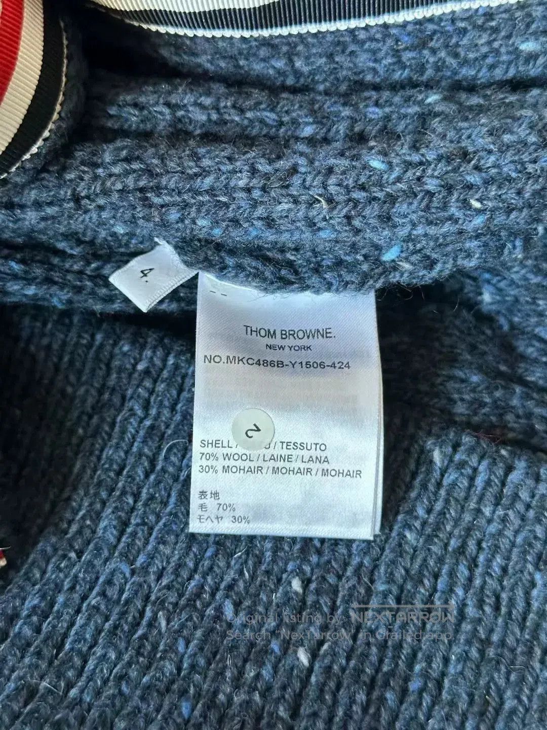 Thom Browne thom browne navy cardigan sweater for men. Size US M / EU 48-50 / 2 - 3 Thumbnail