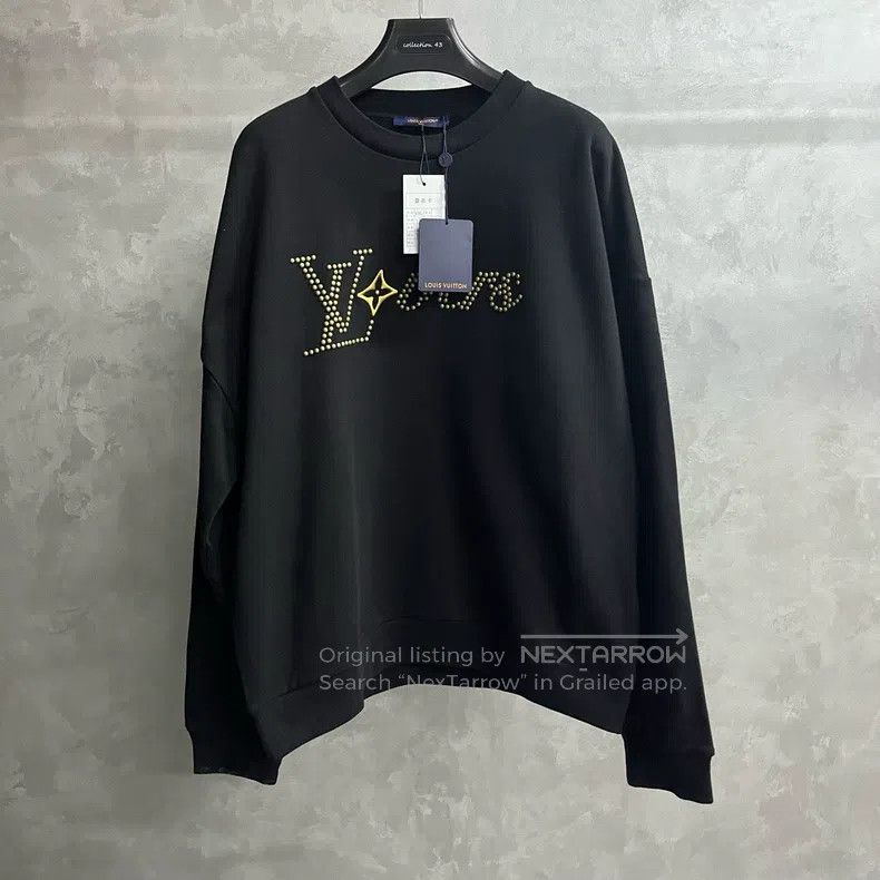 Louis Vuitton Louis Vuitton 24 Black monogrammed crewneck long sleeve sw Size US XXL / EU 58 / 5 - 1 Thumbnail