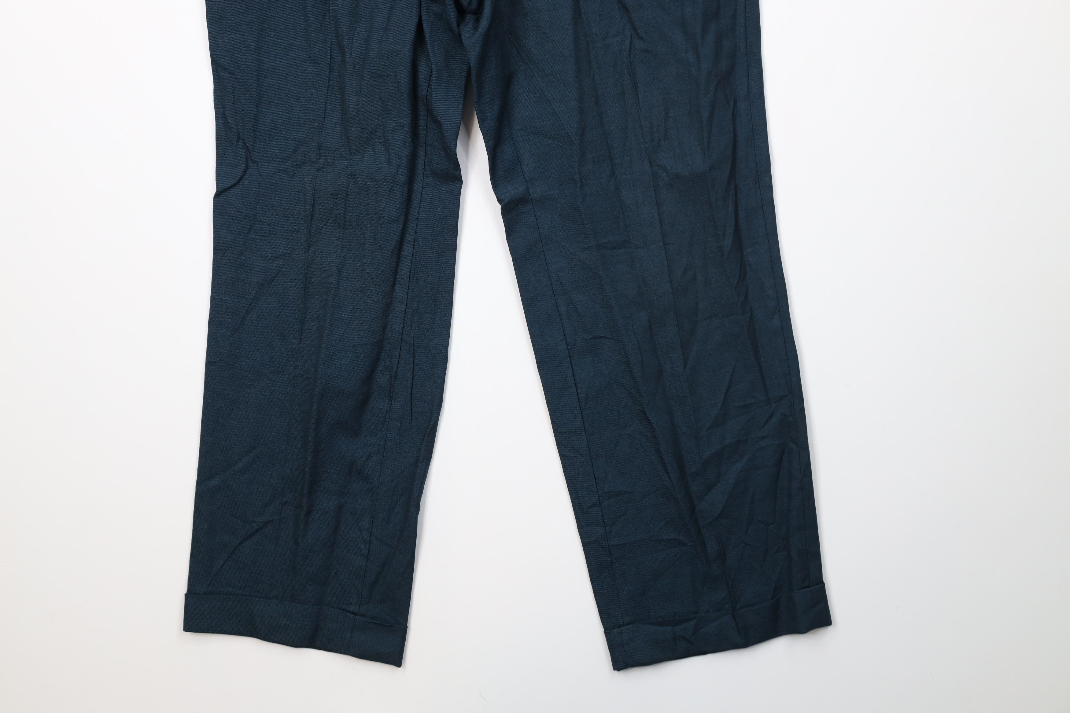 Vintage Vintage 50s Hollywood Regency Gabardine Chino Pants Blue USA Size US 32 / EU 48 - 4 Thumbnail