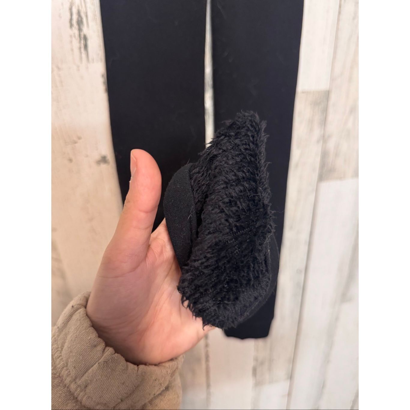 Other Women’s Black Fleece Lined Leggings Size L-XL Cozy Thermal S Size 30" / US 8 / IT 44 - 3 Thumbnail