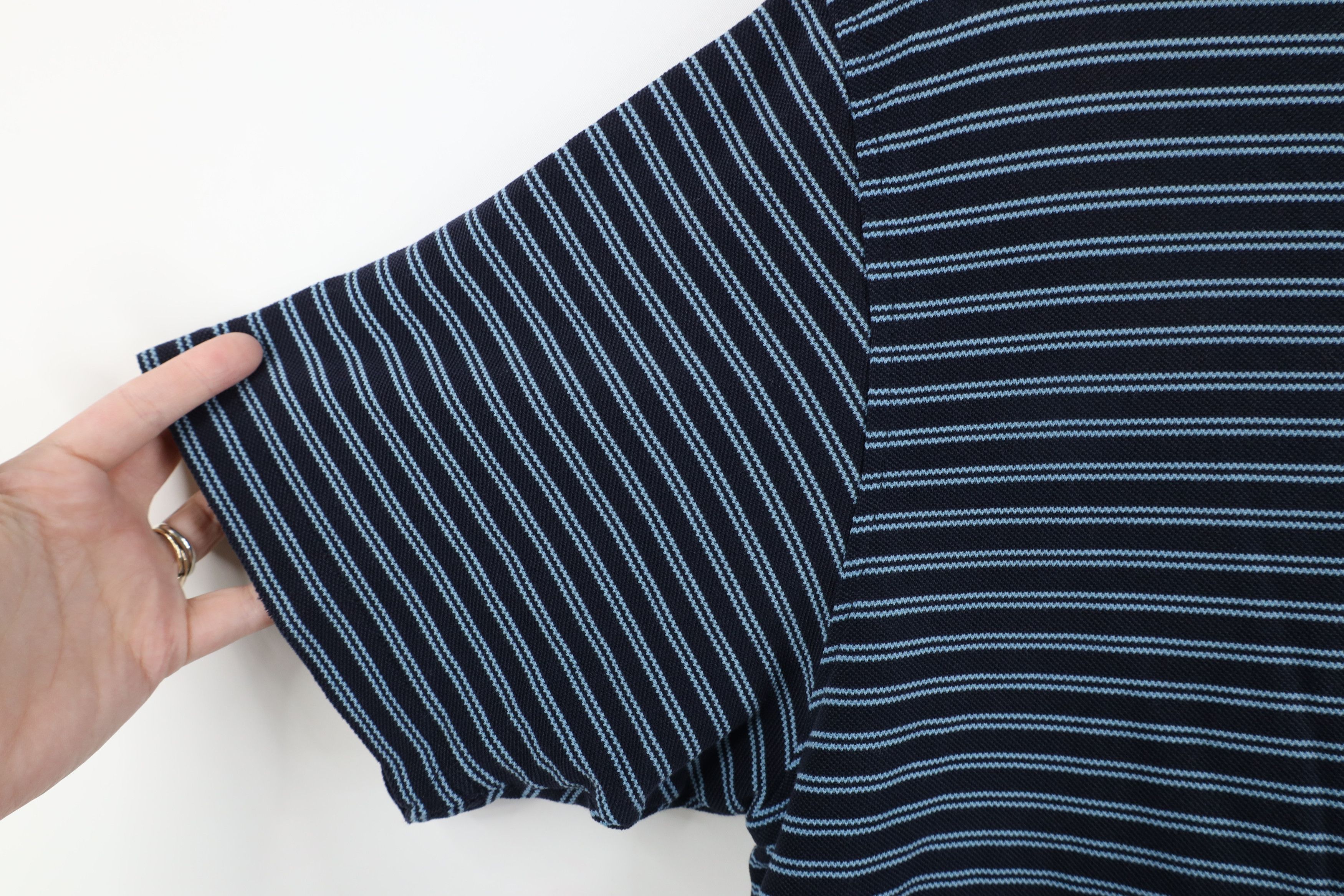 DKNY Vintage 90s Y2K DKNY Striped Thermal Knit V-Neck T-Shirt Size US L / EU 52-54 / 3 - 8 Thumbnail