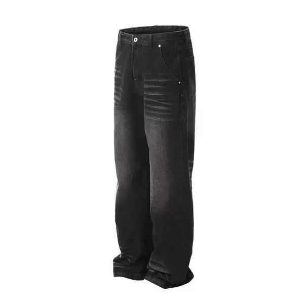 Japanese Brand Distressed loose wide-leg straight-leg casual washed jeans Size US 32 / EU 48 - 8 Thumbnail