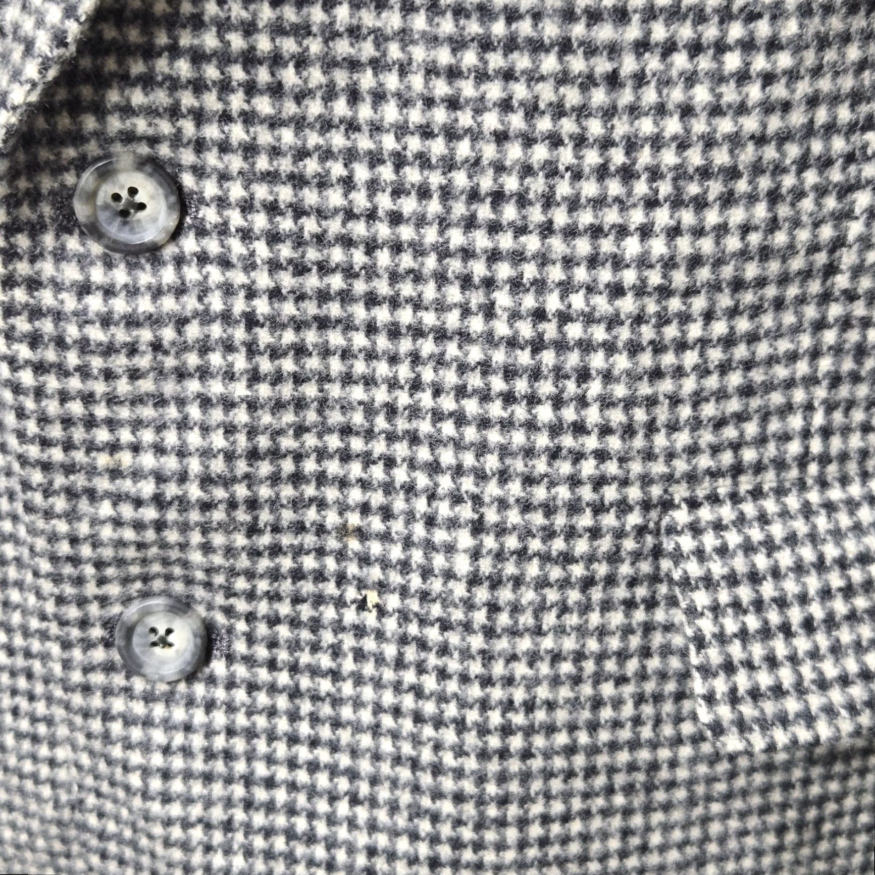 Hart Schaffner Marx Hart Schaffner Marx Blazer Mens 43R Houndstooth Wool Sport Coat Jacket Size 46R - 6 Thumbnail