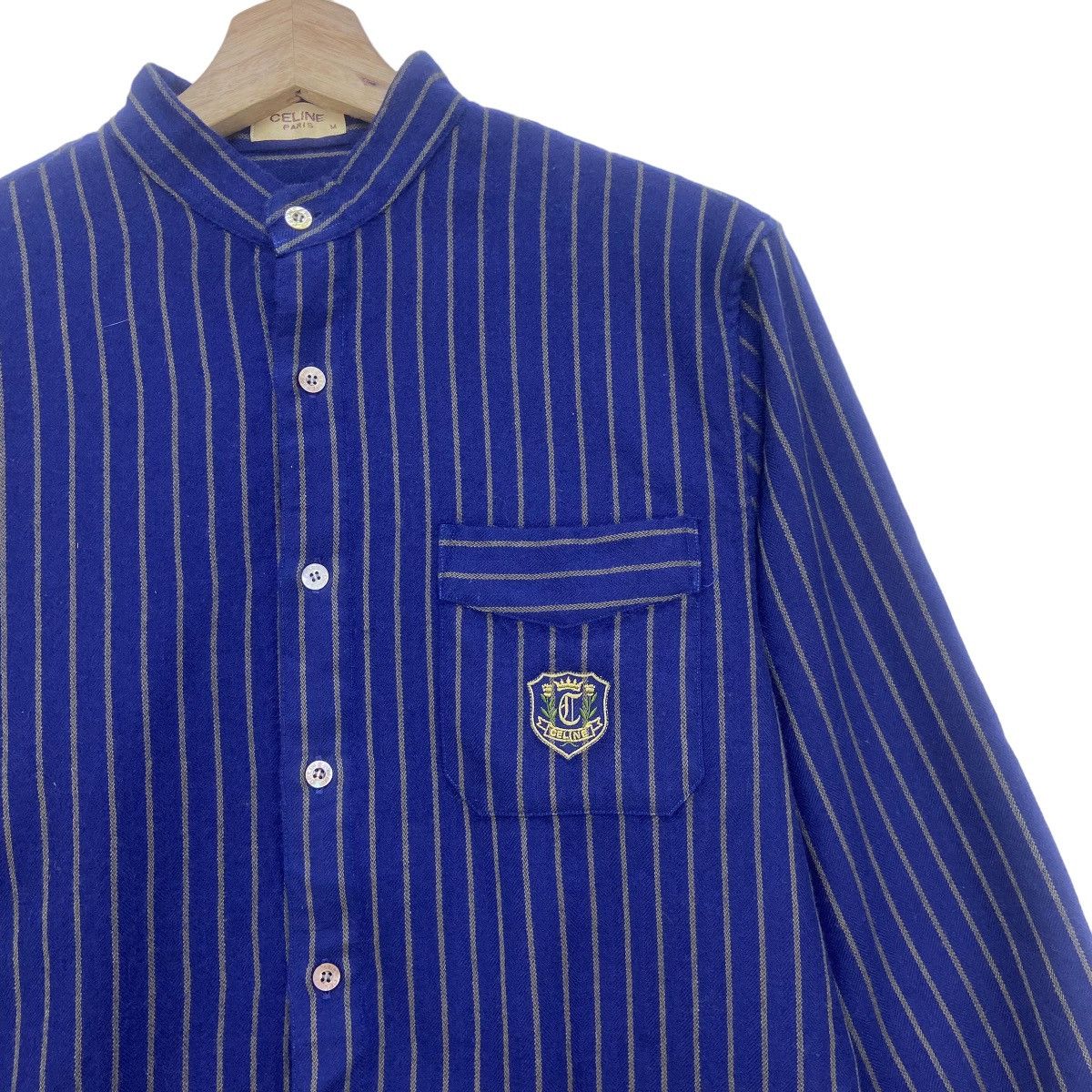Celine Vintage Celine Paris Stripes Wool Flannel Size US S / EU 44-46 / 1 - 8 Thumbnail