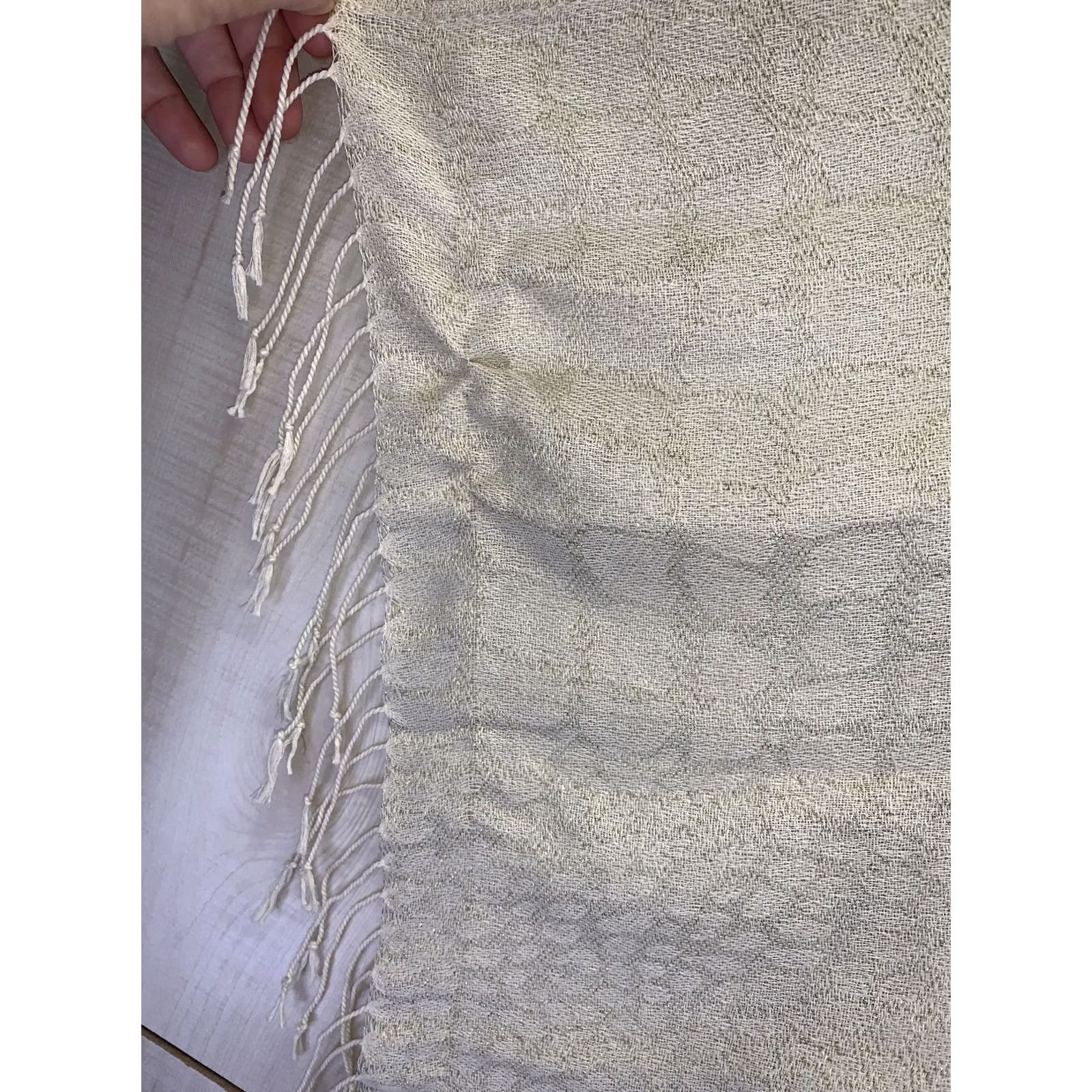 Vintage Womens Fringe Trim Gold Snake Print Scarf NWD-5812 Mens Womens? Size ONE SIZE - 3 Thumbnail