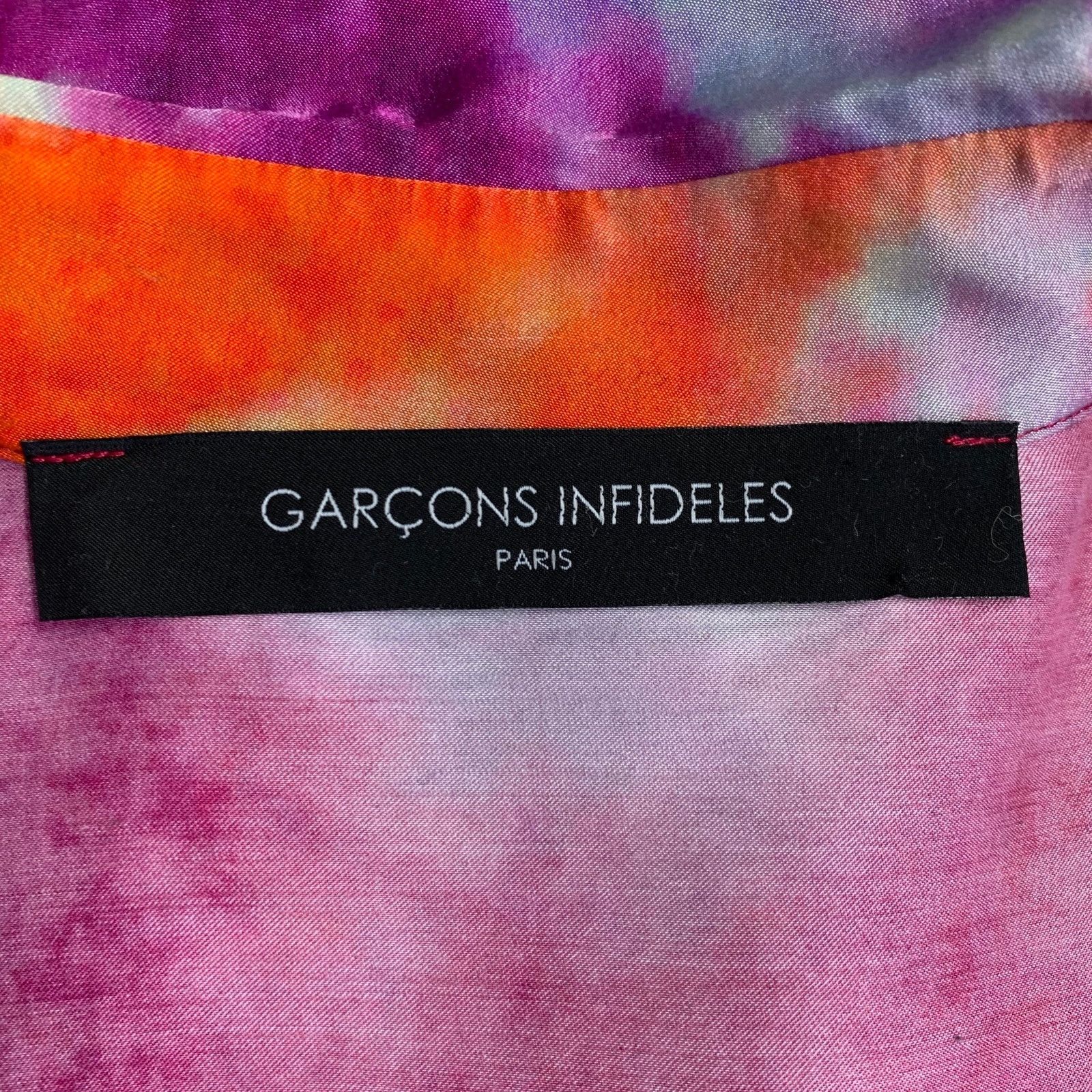 GARCONS INFIDELES GARCONS INFIDELES Purple Orange Tie Dye Viscose Long Sleeve Size US XS / EU 42 / 0 - 4 Thumbnail
