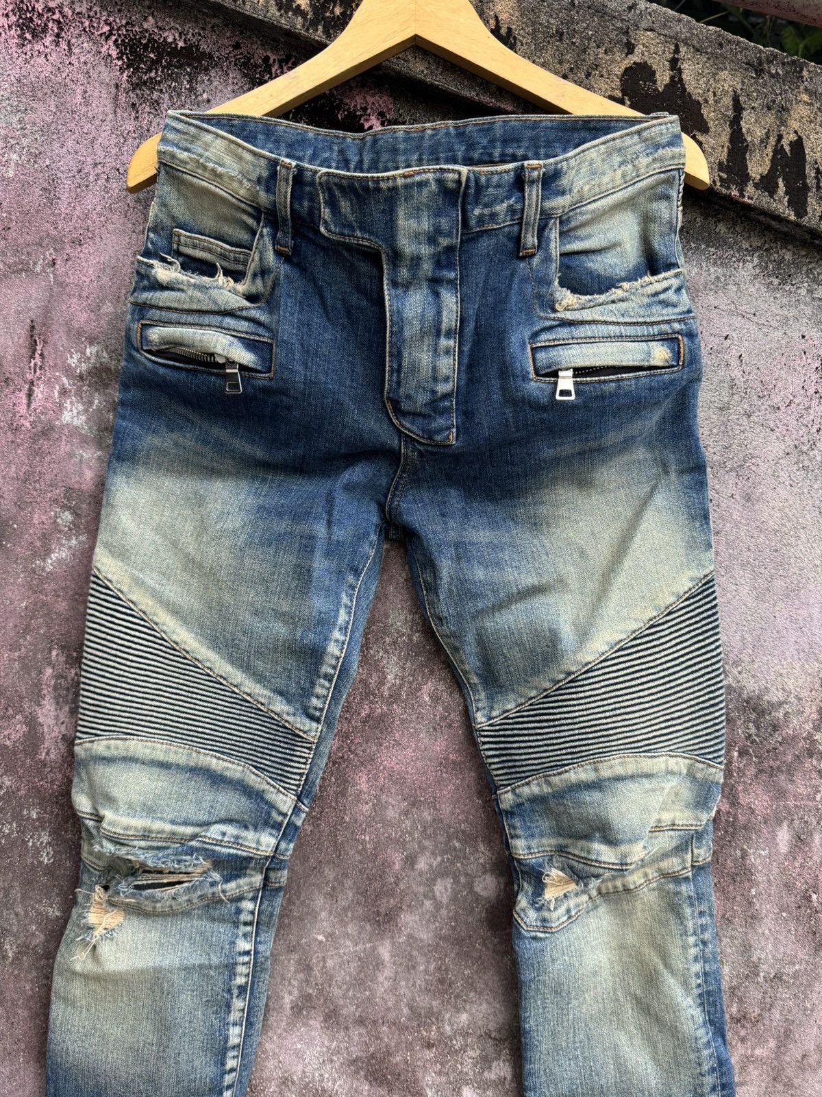 Balmain Balmain Bikers Decarnin Era Jeans Size US 32 / EU 48 - 2 Thumbnail