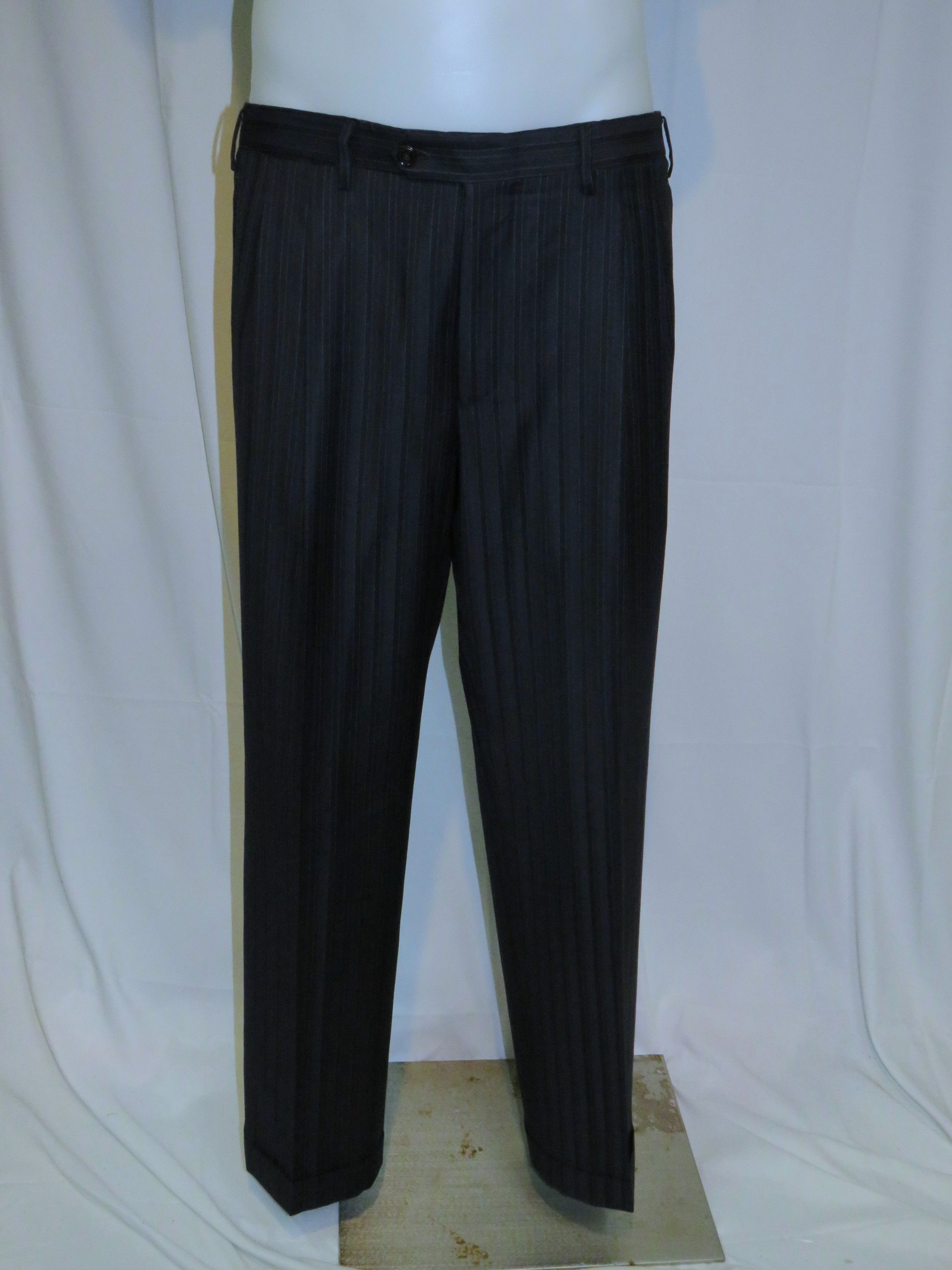 Other Marcello Vero Navy Striped Silk Blend Two Button Suit 43R Size 40R - 13 Thumbnail