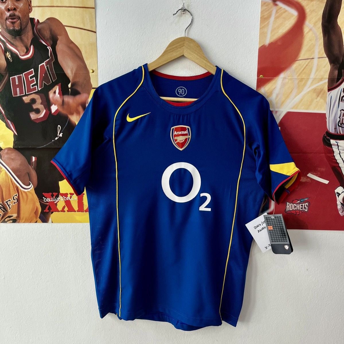 Arsenal Maglie Calcio Fluo BNWT Vintage Arsenal 2004-05 Away Nike