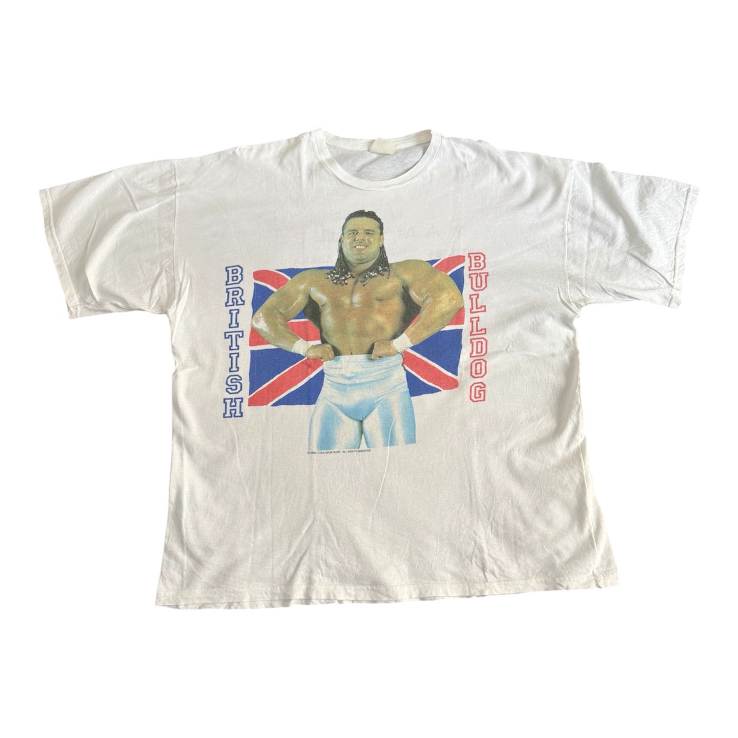 Other Vintage WWF British Bulldog 90s Titan Rare Wrestling Grail Size US XL / EU 56 / 4 - 1 Thumbnail