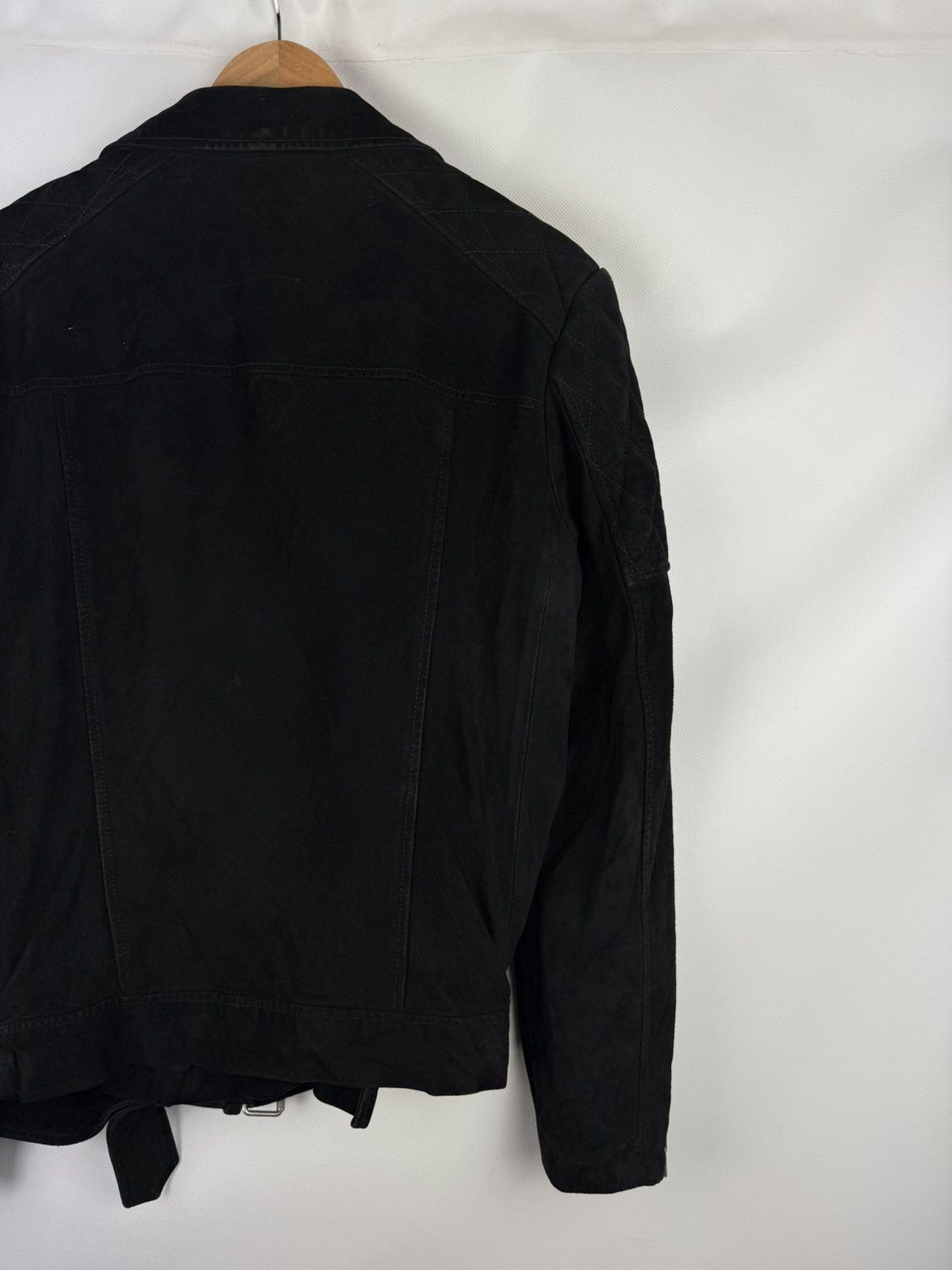 Allsaints Allsaints Bonson Biker Goat Leather Belted Suede Jacket Size US M / EU 48-50 / 2 - 17 Thumbnail