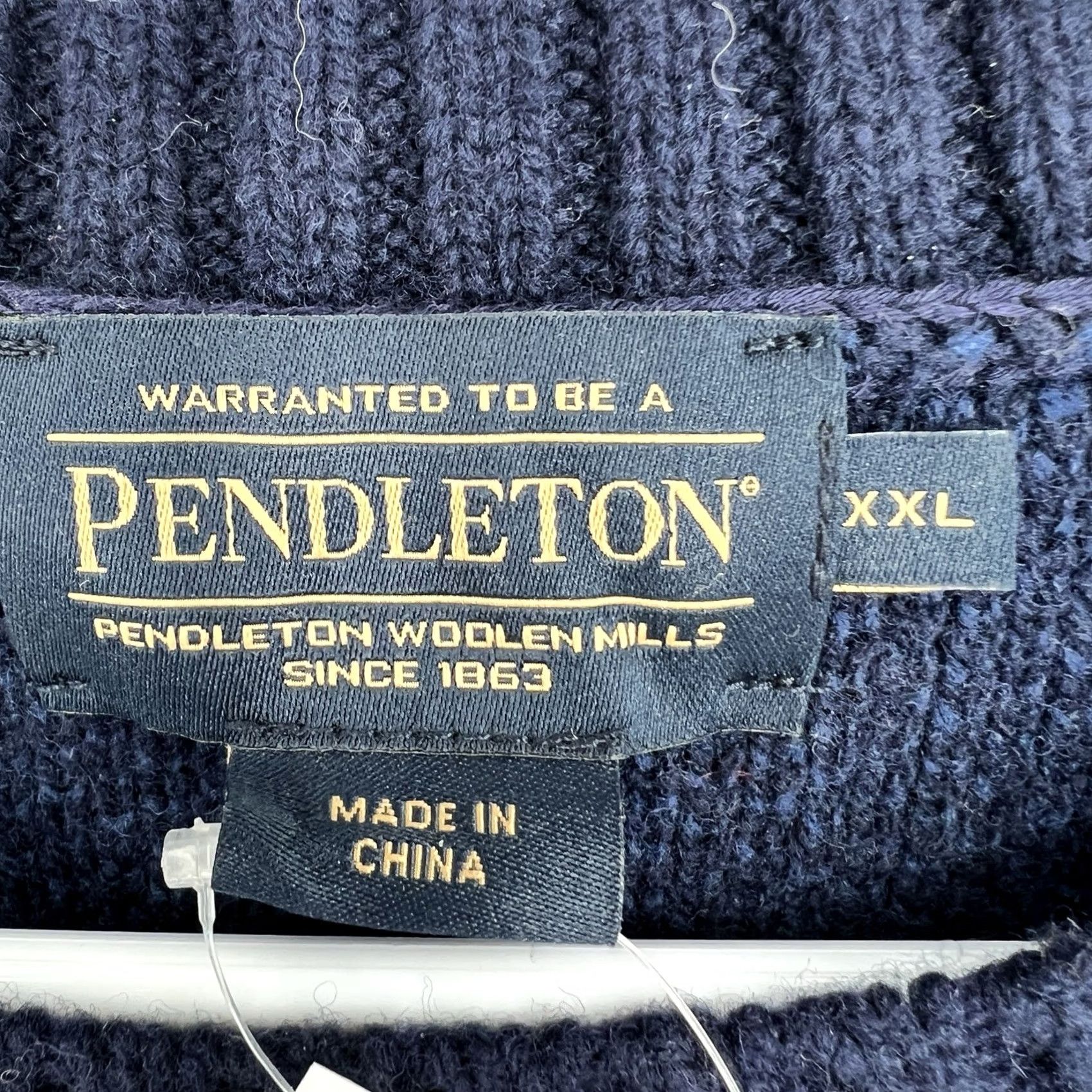 Pendleton Pendleton Sweater Crew Neck Wool 2XL Blue Men Classic Knit Pullover Size US XXL / EU 58 / 5 - 6 Thumbnail
