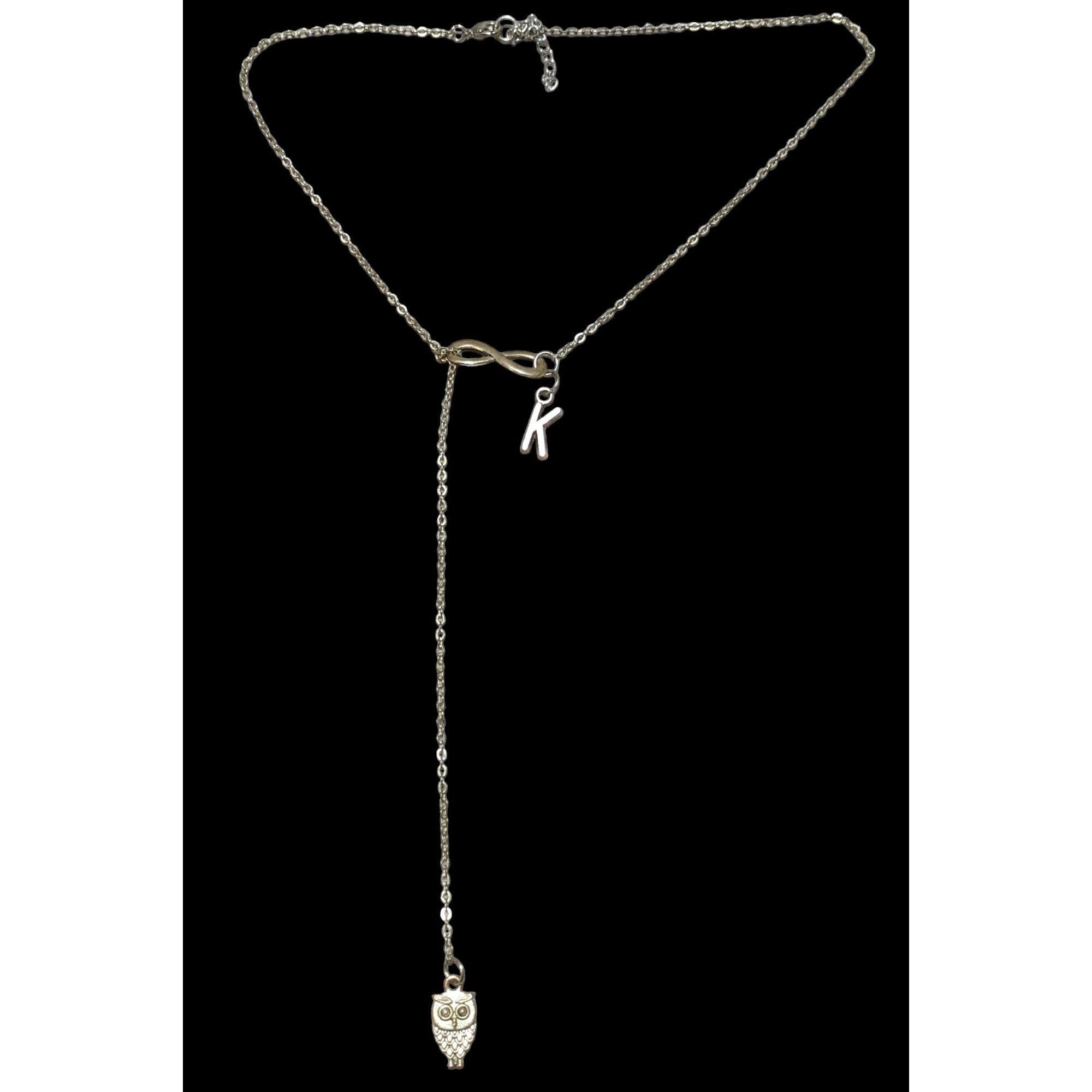 Other Infinity Owl Initial Drop Necklace Size ONE SIZE - 1 Thumbnail