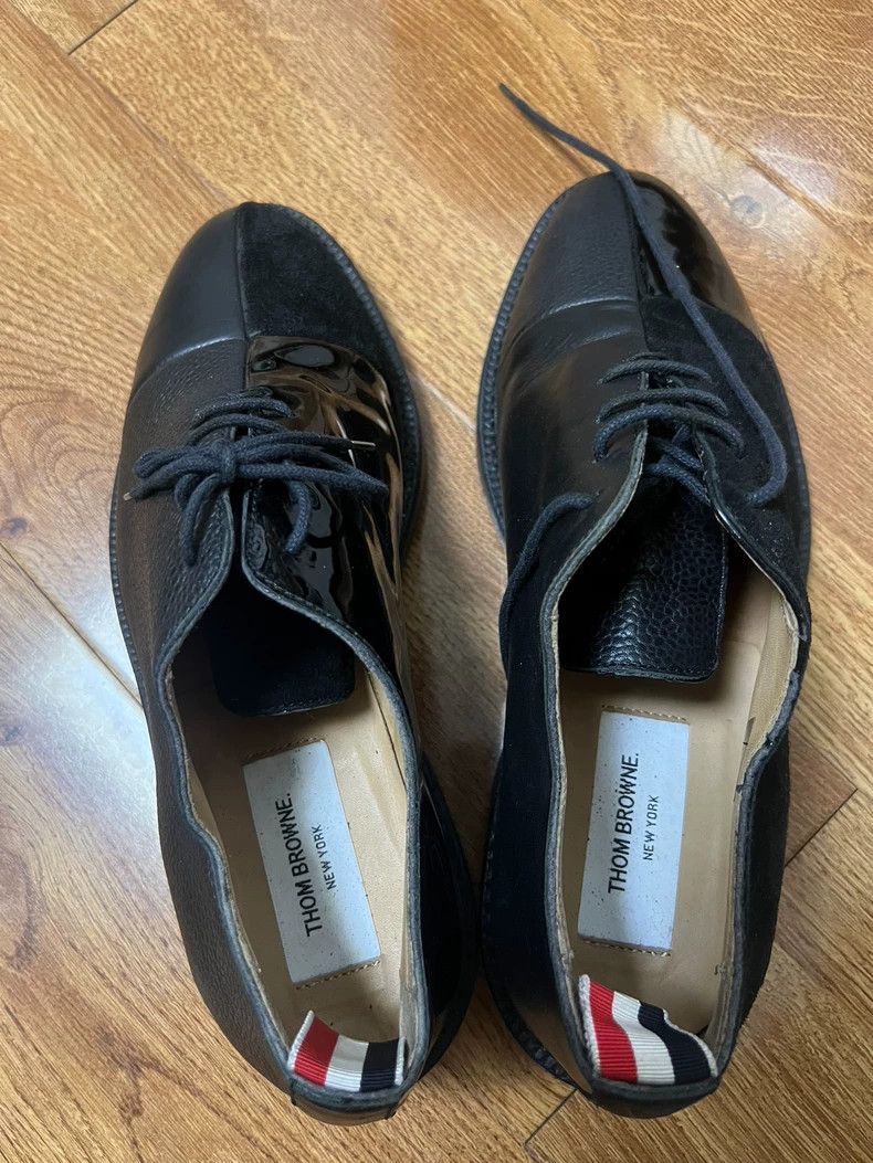 Thom Browne Thom Browne Black stitched laced leather shoes Size US 7 / EU 40 - 1 Thumbnail