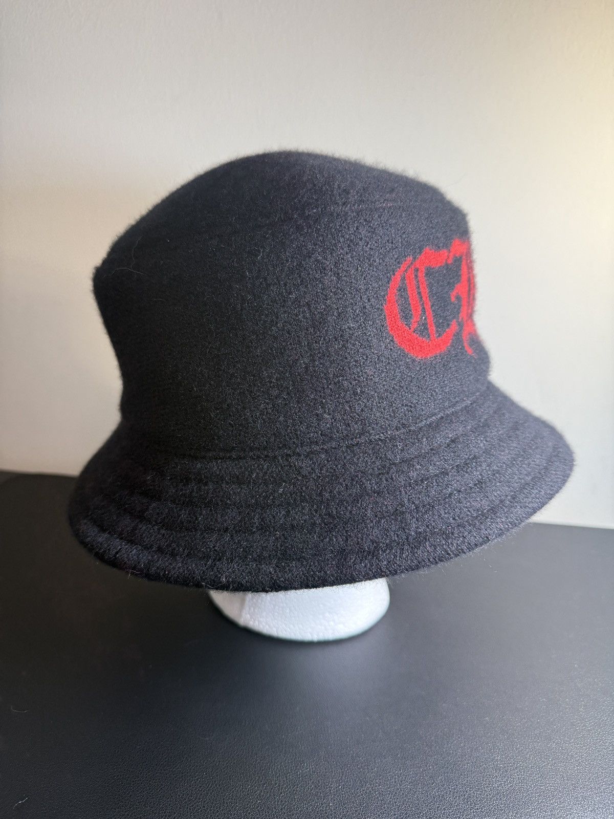 Chrome Hearts Brand New Cashmere Silk Black/Red Chrome Hearts Bucket Hat Size ONE SIZE - 3 Thumbnail