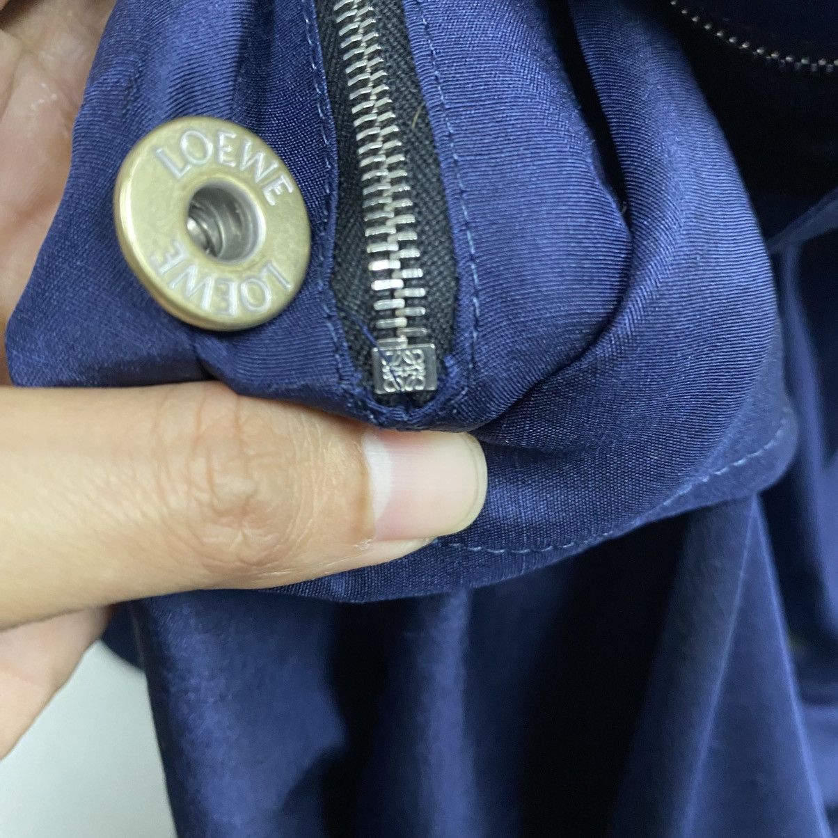 Loewe Loewe Navy Blue Silk Cargo Overalls Jumpsuit Size US 43 - 20 Thumbnail