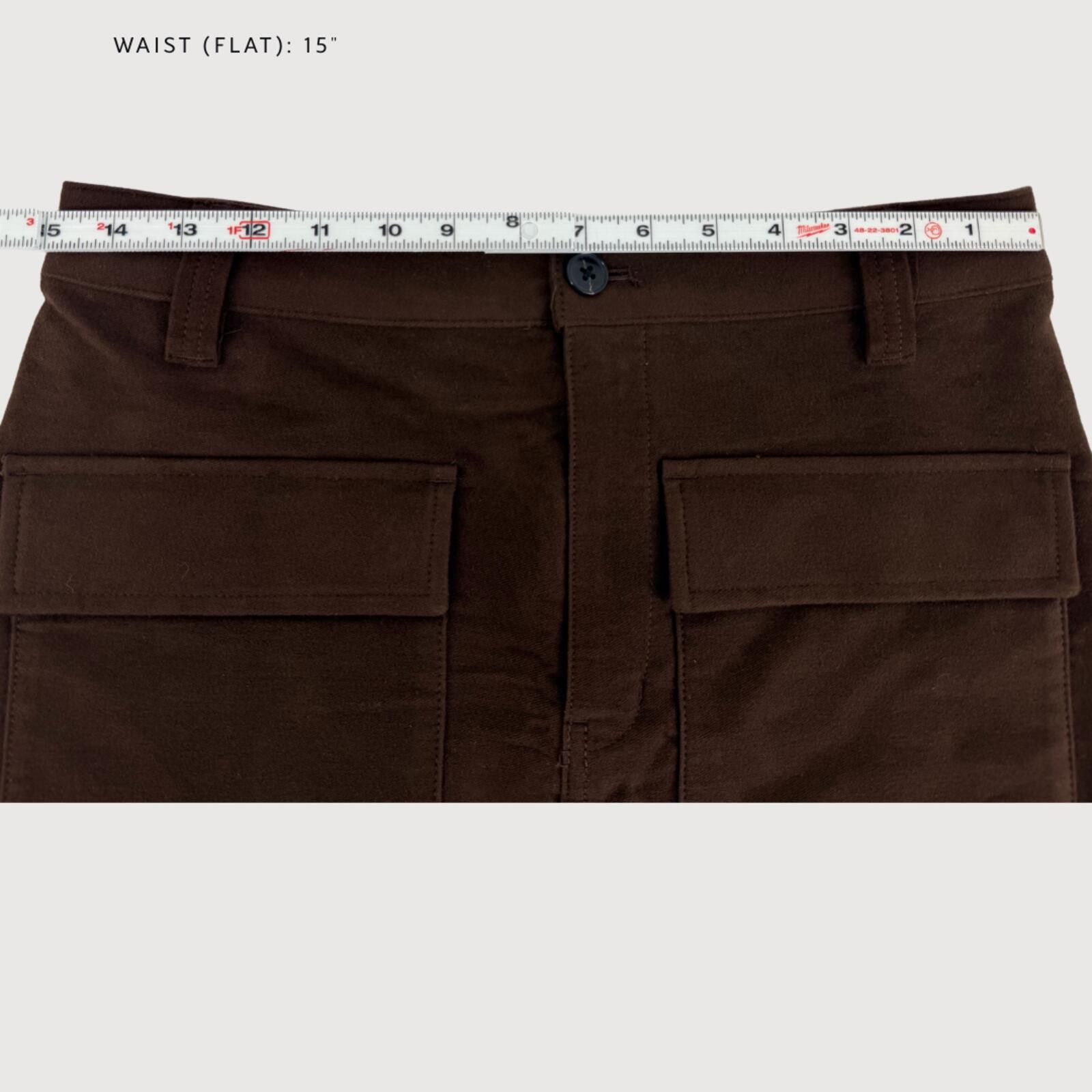 Madewell Madewell NWT Utility Twill Mini Skirt Chocolate 0 Size 25" / US 0 / IT 36 - 6 Thumbnail