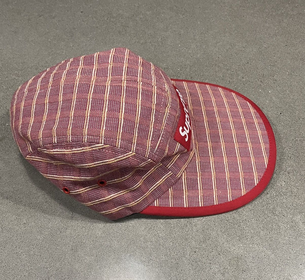 Supreme RARE: S/S 2016 Supreme Nepal Woven Fitted Camp Cap "Red" Size ONE SIZE - 2 Thumbnail