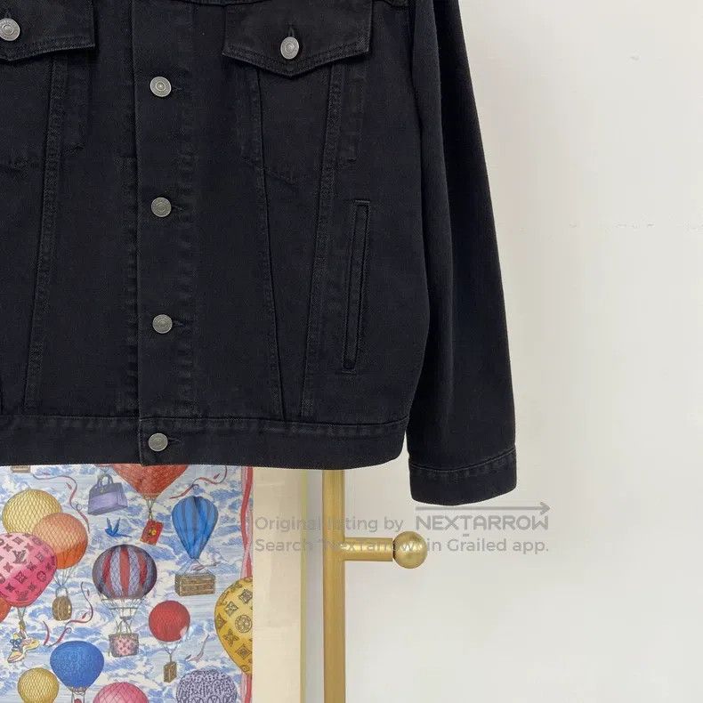 Balenciaga Balenciaga Black Denim Jacket Size XXS / US 00 / IT 34 - 4 Thumbnail