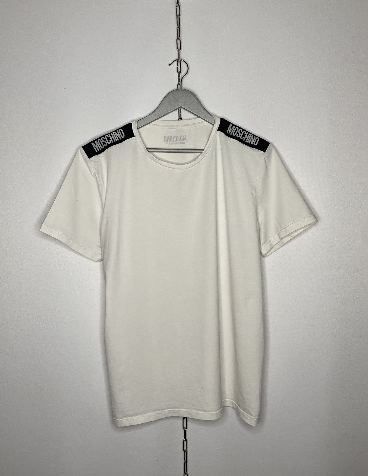 Moschino × Vintage ✅Moschino Luxury T-Shirt Short Sleeve Hype Rare✅ Size US L / EU 52-54 / 3 - 1 Thumbnail