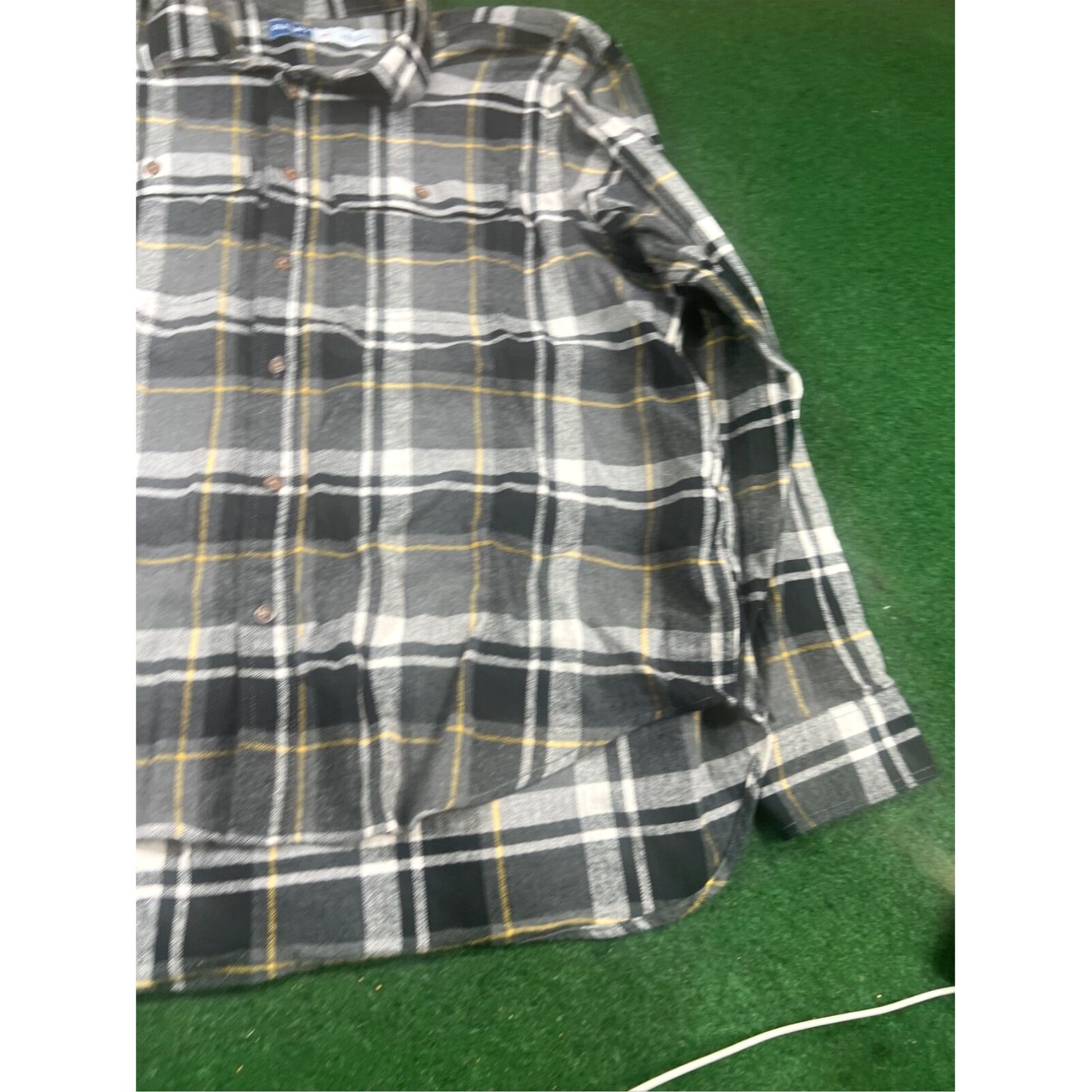 Old Navy Old Navy Button Up Shirt Men's XXL Long Sleeve Pocket Yellow Black Size US XXL / EU 58 / 5 - 4 Thumbnail