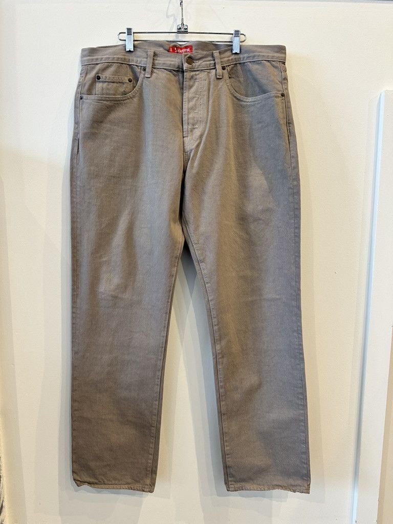 image of Supreme Regular Jeans Size 36 in Grey, Men's