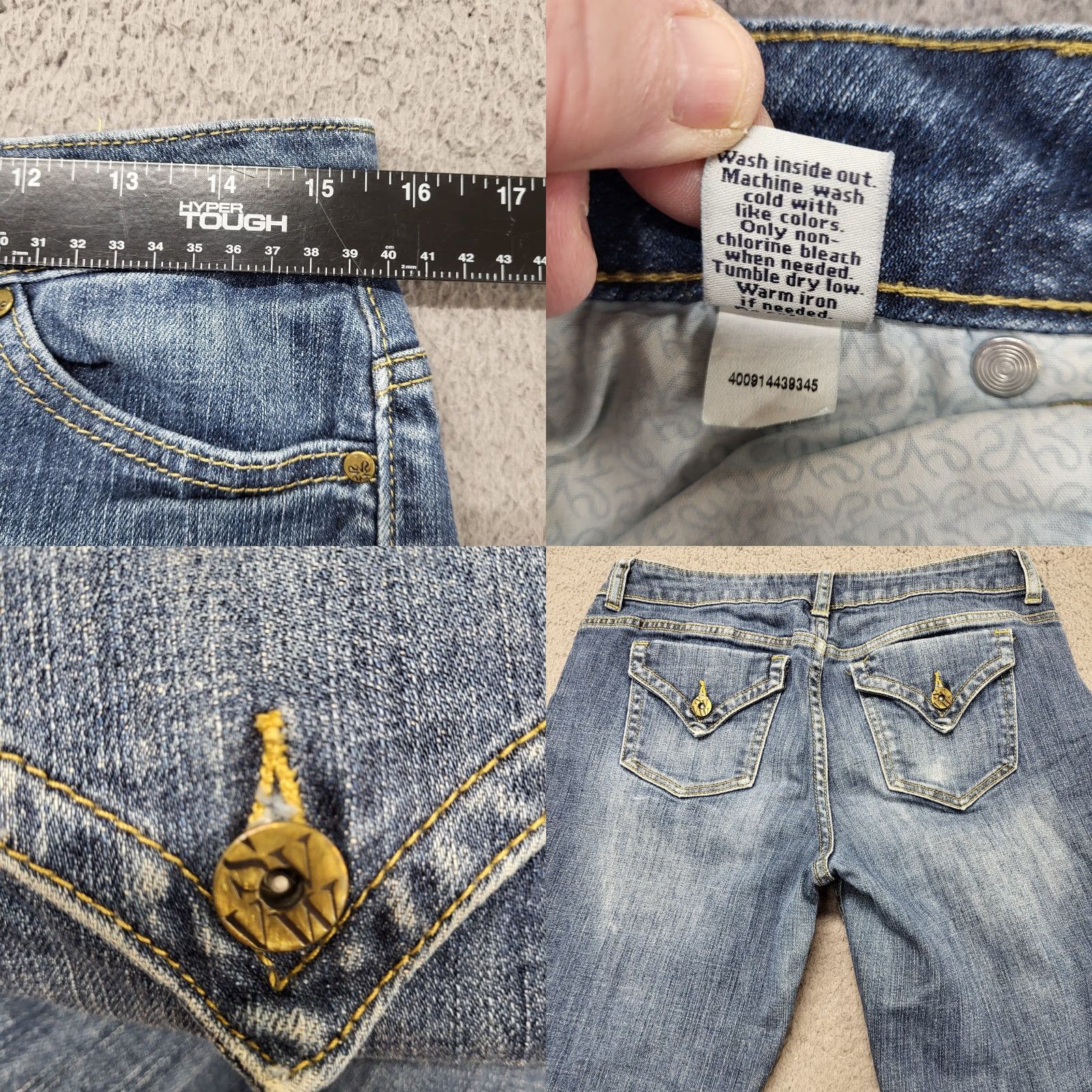 Vera Wang VERA VERA WANG Jeans Women's Size 6 Straight Ankle Medium Wash 30x26 Denim Blue Regular Women Size 28" / US 6 / IT 42 - 8 Thumbnail