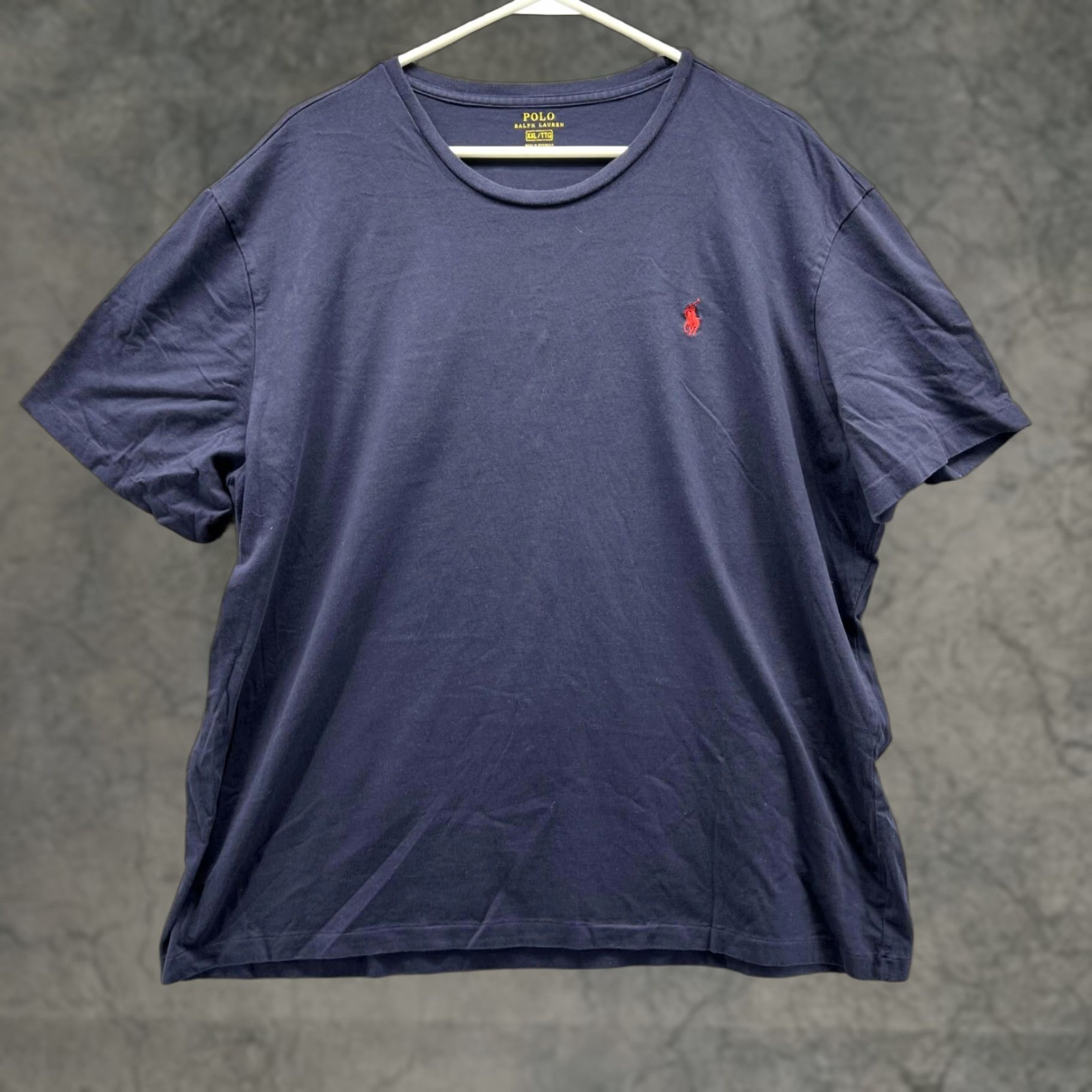 Ralph Lauren VINTAGE Polo Ralph Lauren Shirt Men 2XL Blue Navy Logo Crewneck Short Sleeve Polo Ralph Lauren Shirt Mens XXL Regular Fit Size US XXL / EU 58 / 5 - 1 Thumbnail