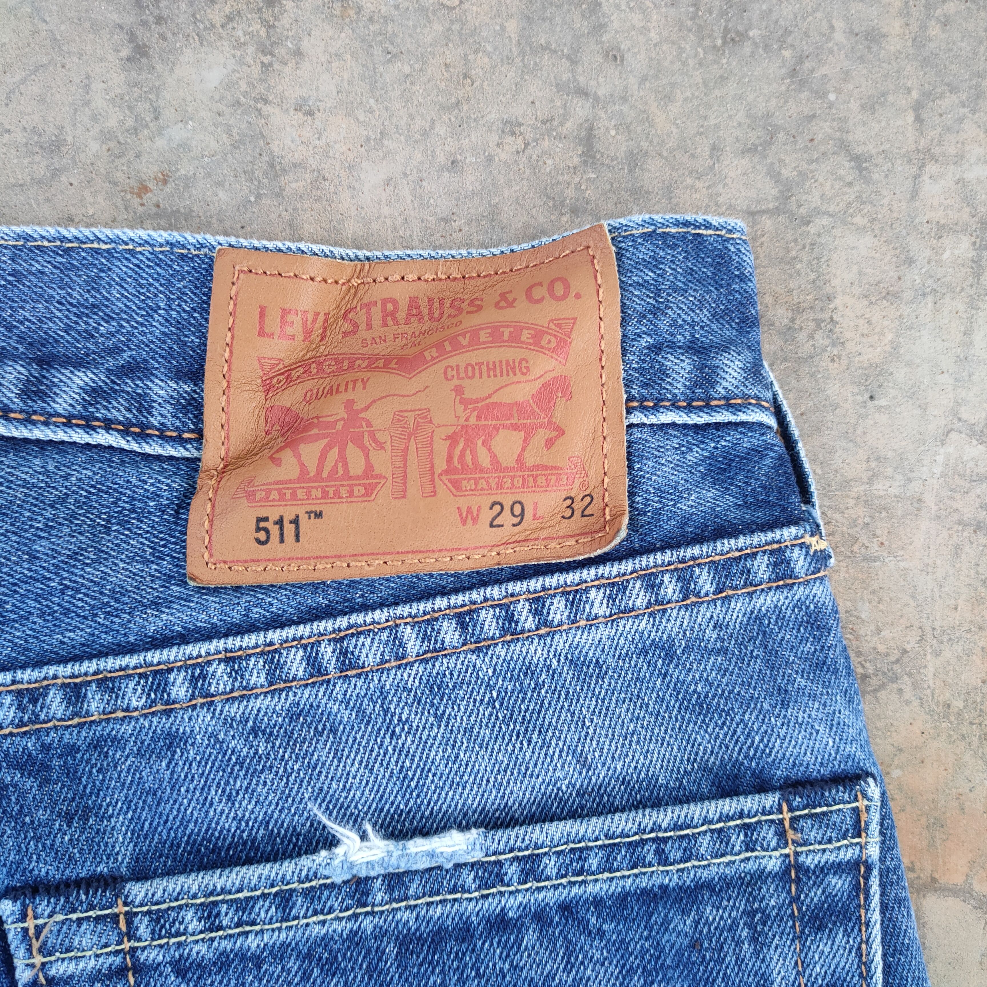 Levi's W30 VINTAGE LEVI'S 511 DISTRESSED JEANS DENIM PANTS Size US 30 / EU 46 - 12 Thumbnail