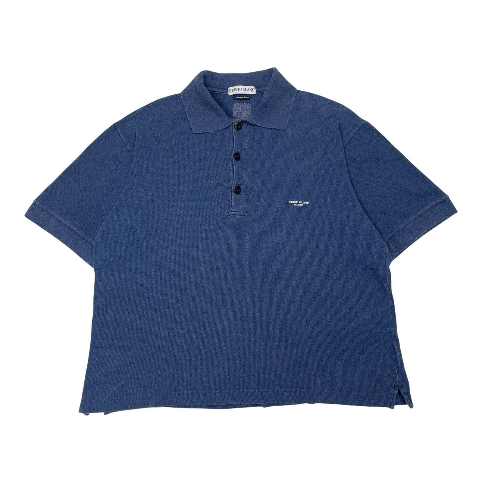 Stone Island Vintage Stone Island Marina Polo Shirt 1997 Blue Polo Top Size US L / EU 52-54 / 3 - 1 Thumbnail