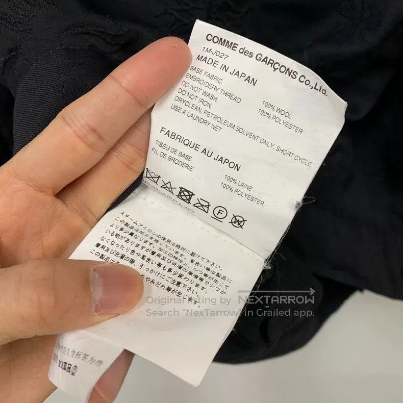 Comme des Garcons Comme Des Garcons Collarless wool embroidery coat Size XL / US 12-14 / IT 48-50 - 7 Thumbnail