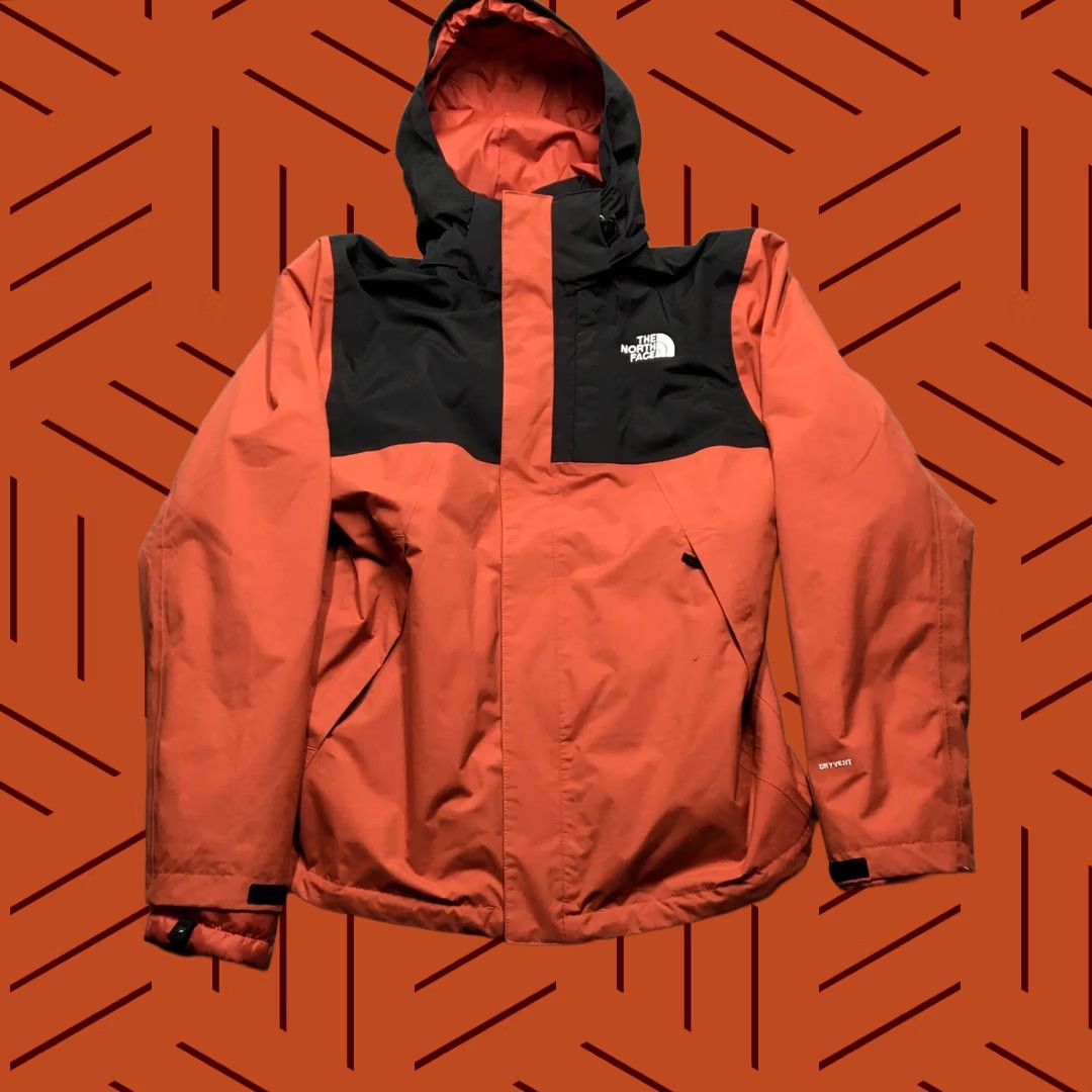 The North Face The North Face DryVent Jacket Mens M Orange 3 in 1 Hooded Waterproof Windproof Lined Pockets Zip Polyester Ski Snow Triclimate Size US M / EU 48-50 / 2 - 1 Thumbnail
