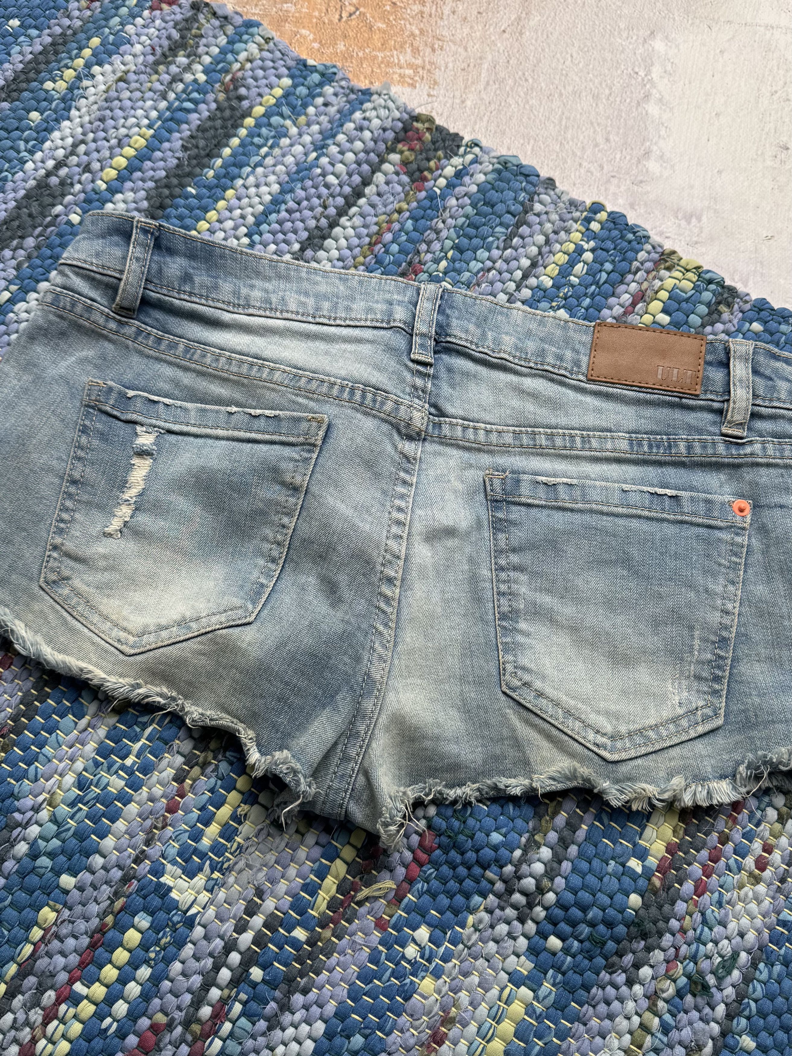 Vintage Vintage Denim Mini Shorts D15 Size 30" / US 8 / IT 44 - 5 Thumbnail