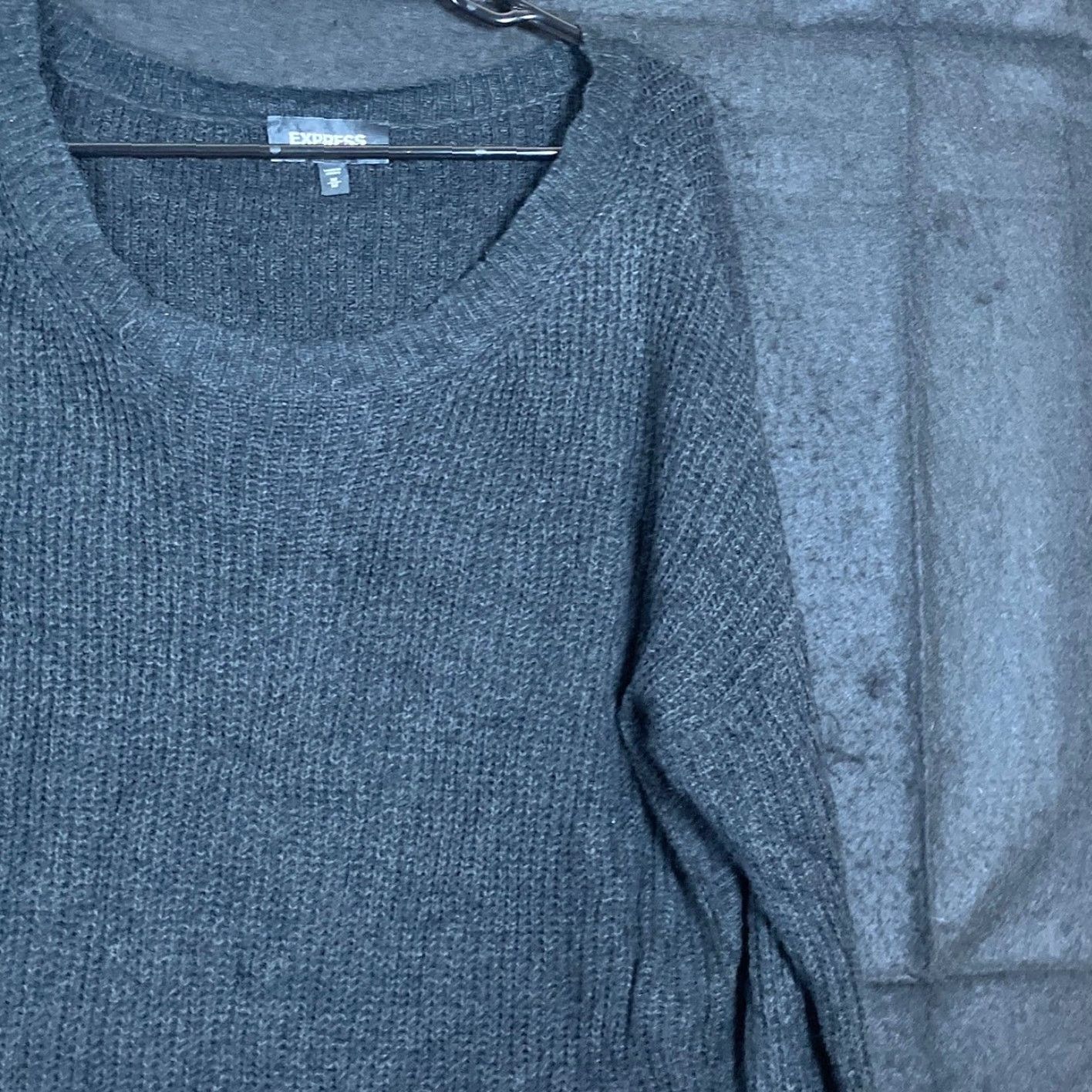 Express Express Sweater Women's Black Boat Neck Long Sleeve Knit Tunic Cotton Blend M Size M / US 6-8 / IT 42-44 - 5 Thumbnail
