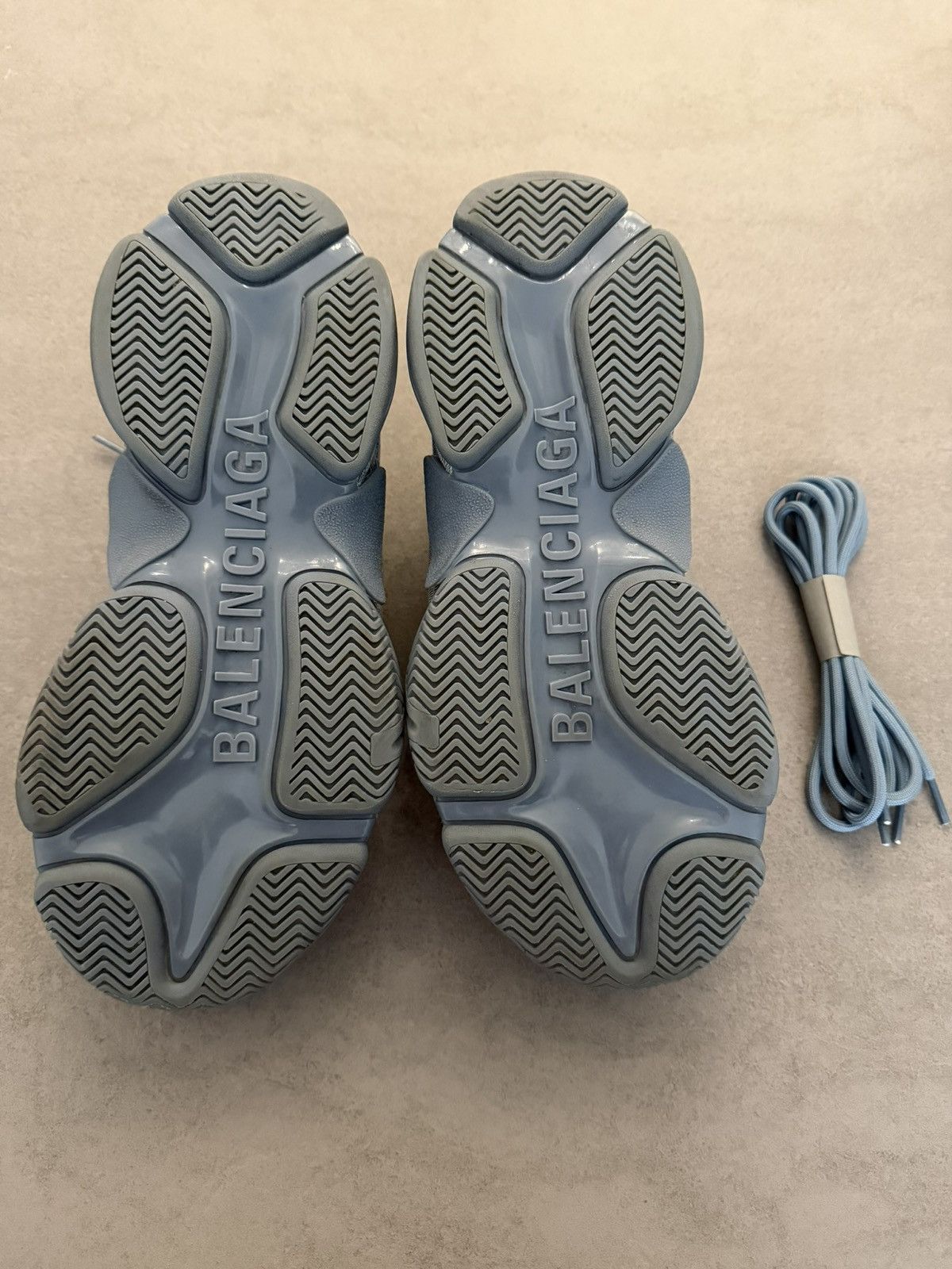 Balenciaga Balenciaga Triple S Denim Sneakers Light Blue – EU 41\ US 8 Size US 8 / EU 41 - 4 Thumbnail