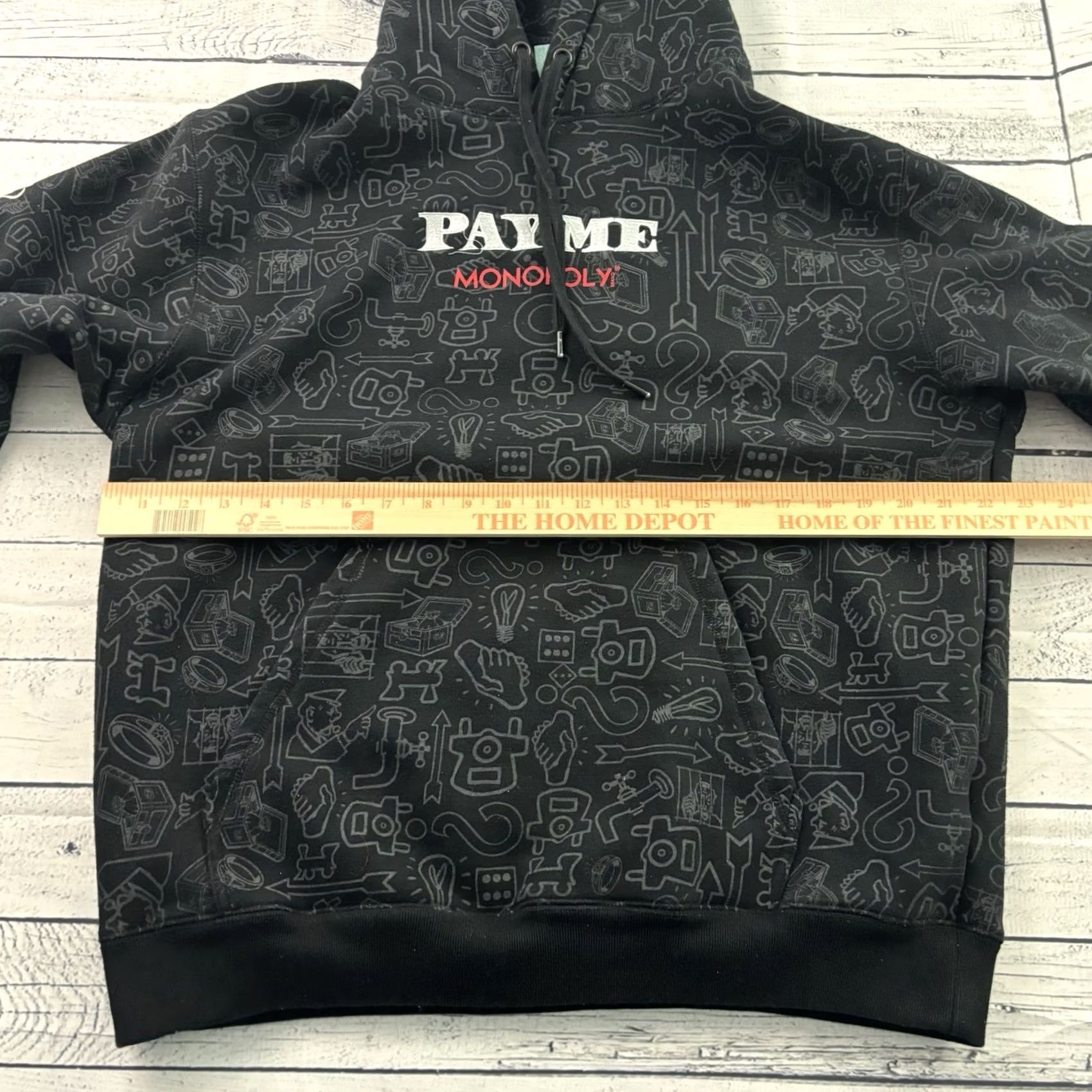 Palace Shoe Palace Monopoly Pay Me Embroidered Hoodie Sweatshirt Men's Large Black Size US L / EU 52-54 / 3 - 3 Thumbnail