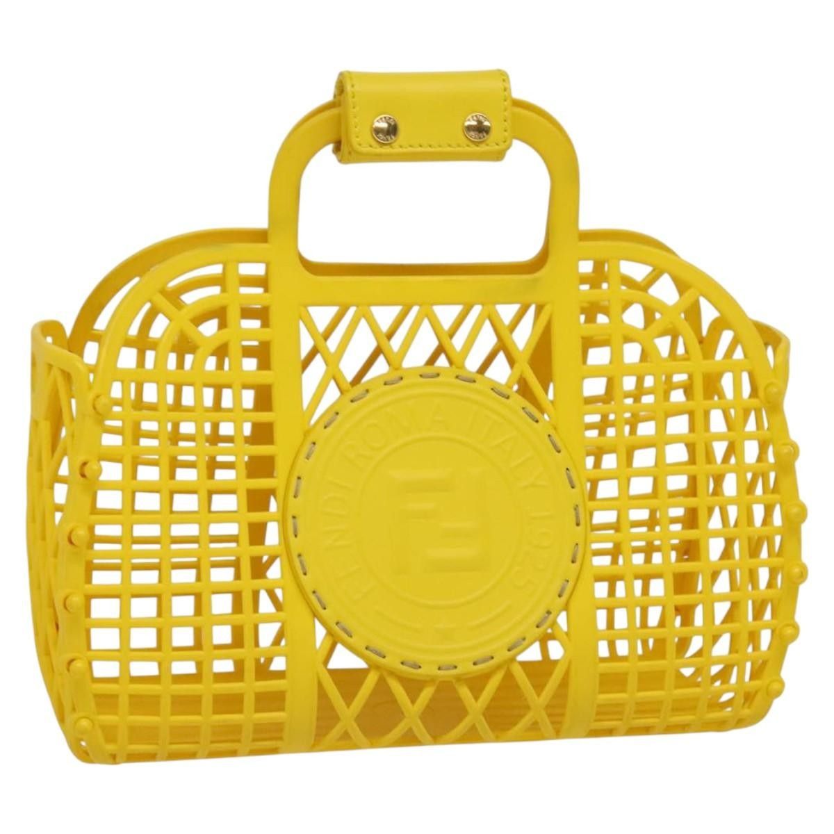 Fendi Fendi FF Logo Stamp Basket Tote PVC Size ONE SIZE - 1 Thumbnail